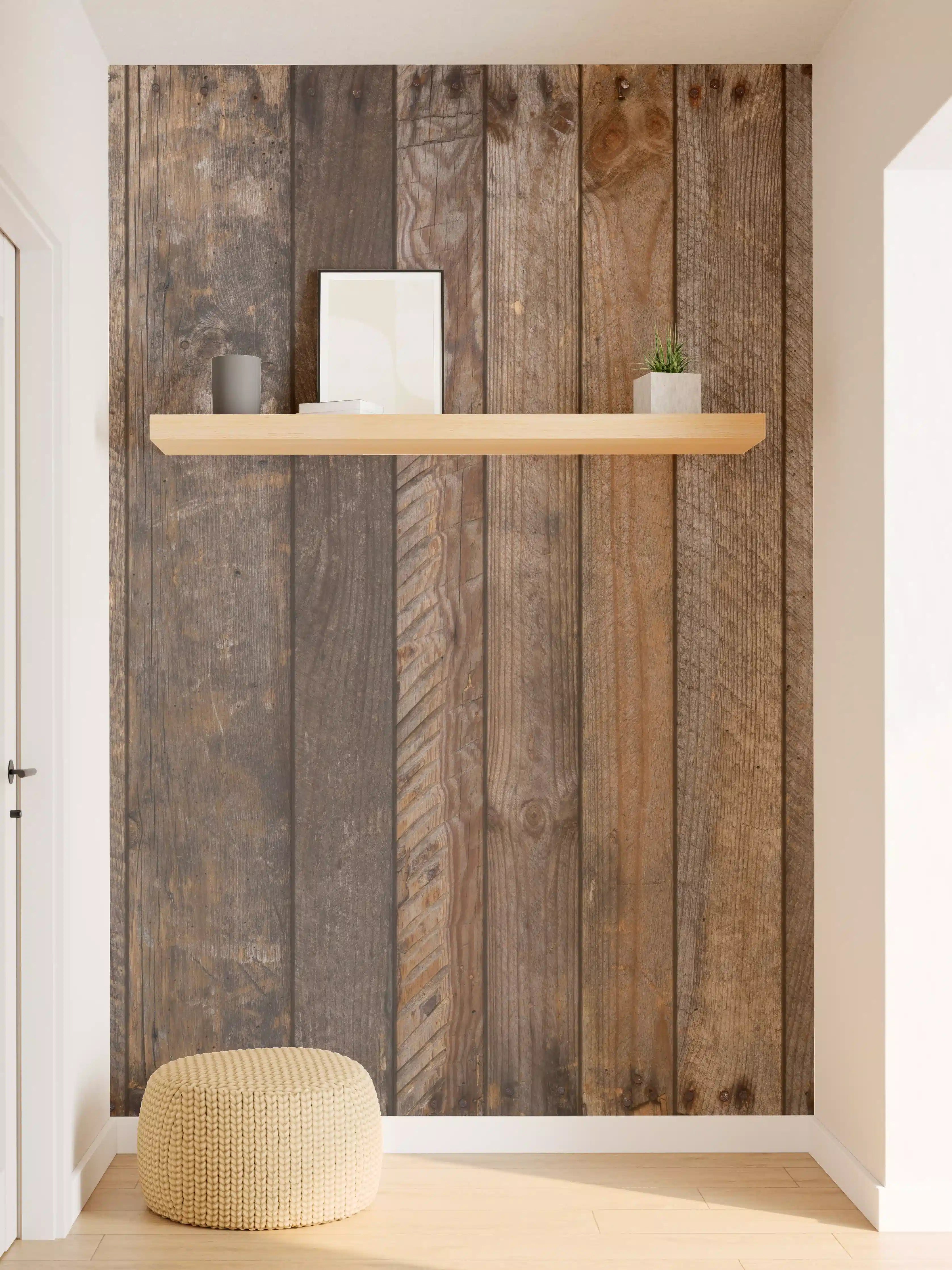Wandverkleidung Flur - Graue Holzoptik Wandpaneele für Naturnähe