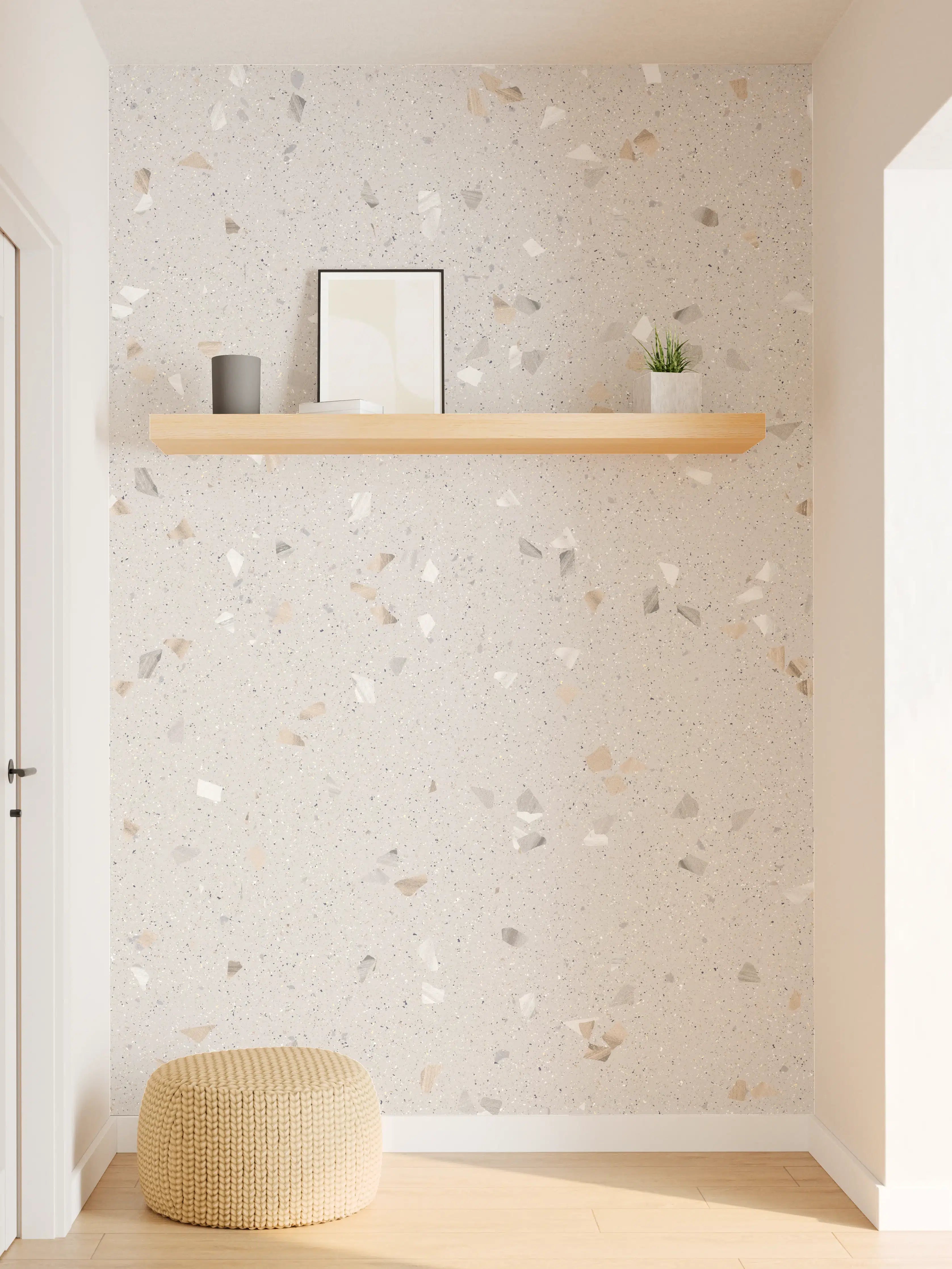 Wandverkleidung Flur - Graue Mosaiksteine 