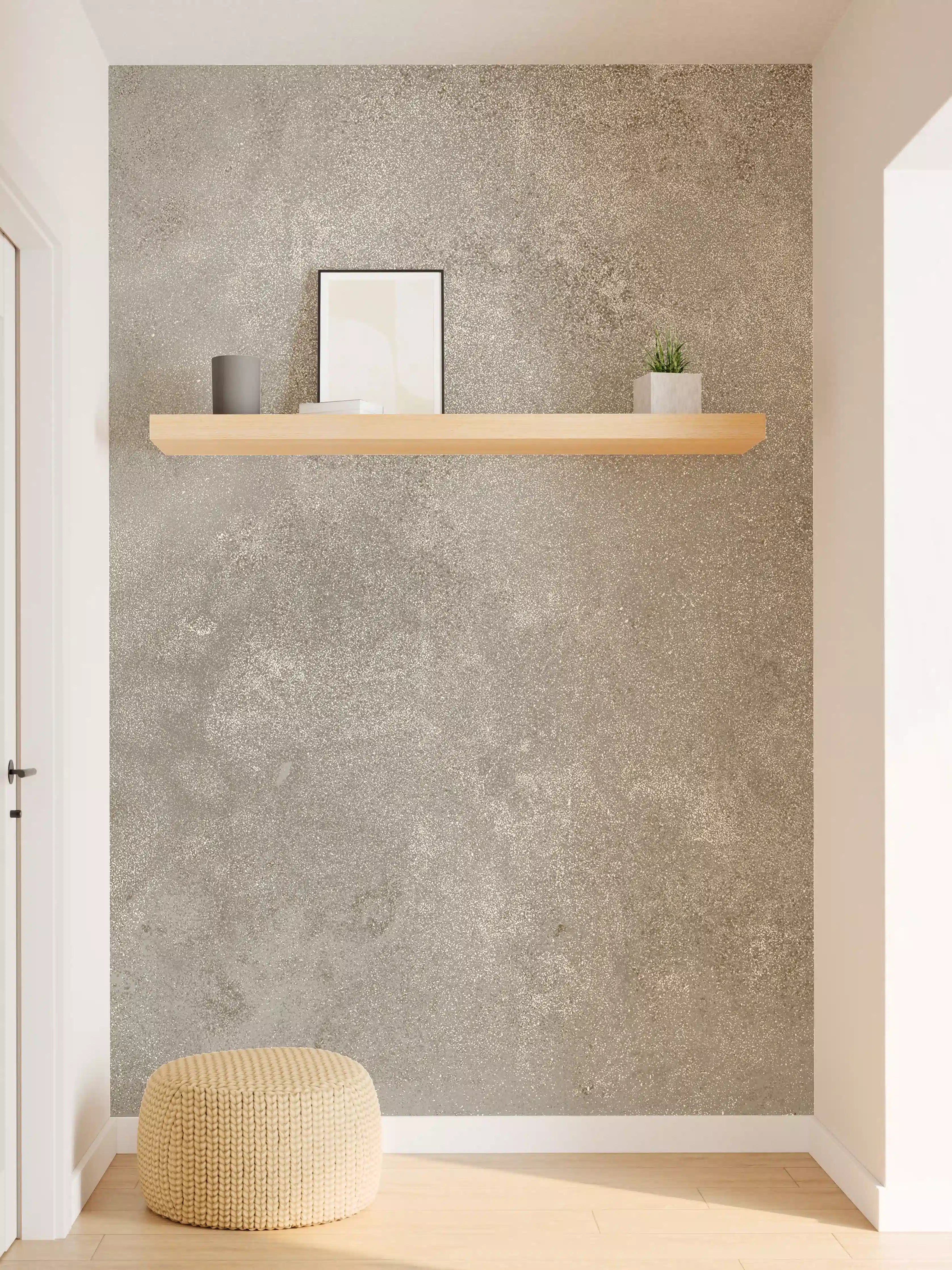 Wandverkleidung Flur - Graue alte Kalksteinwand