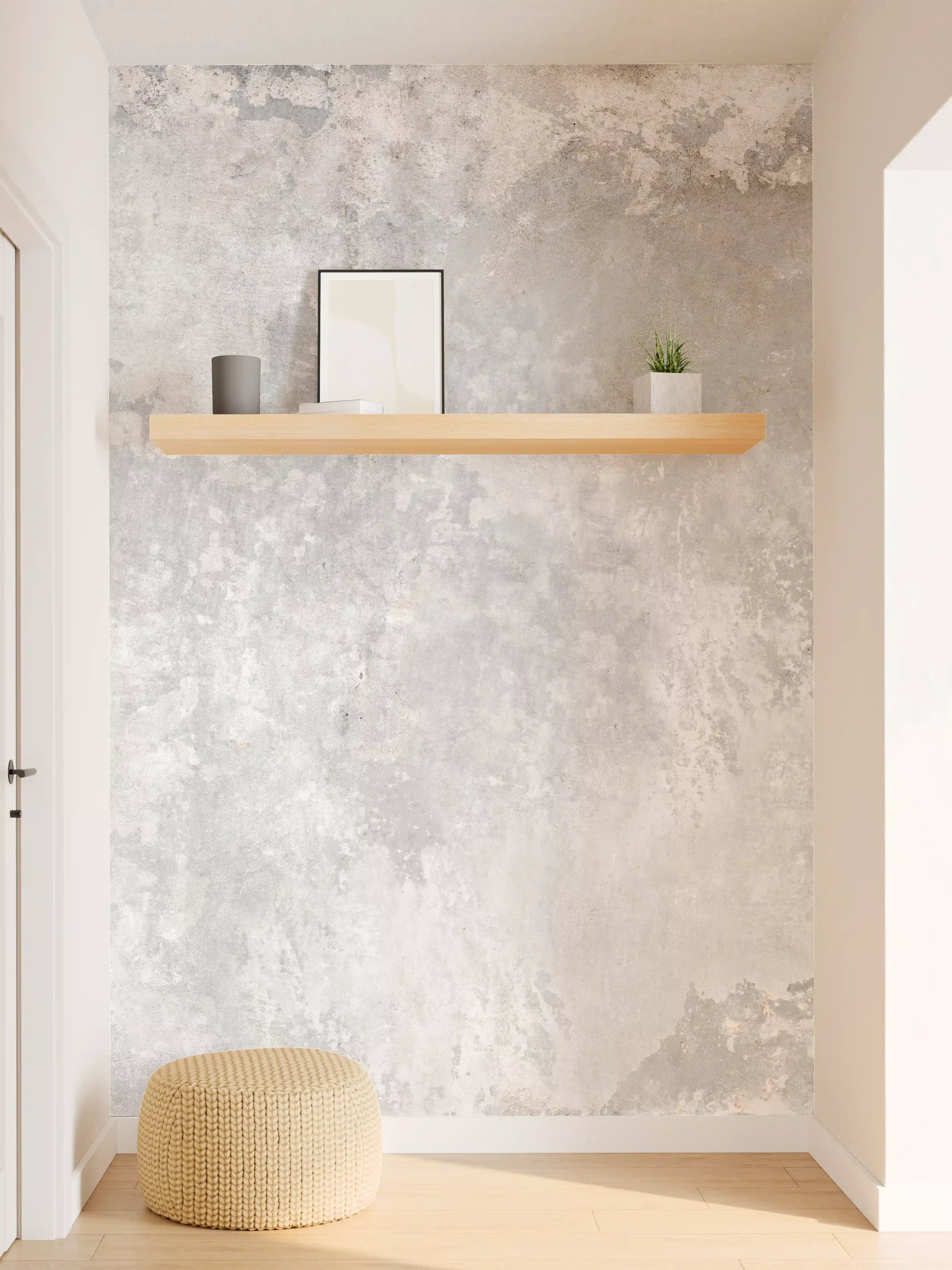 Wandverkleidung Flur - Grauer Zement-Hintergrund