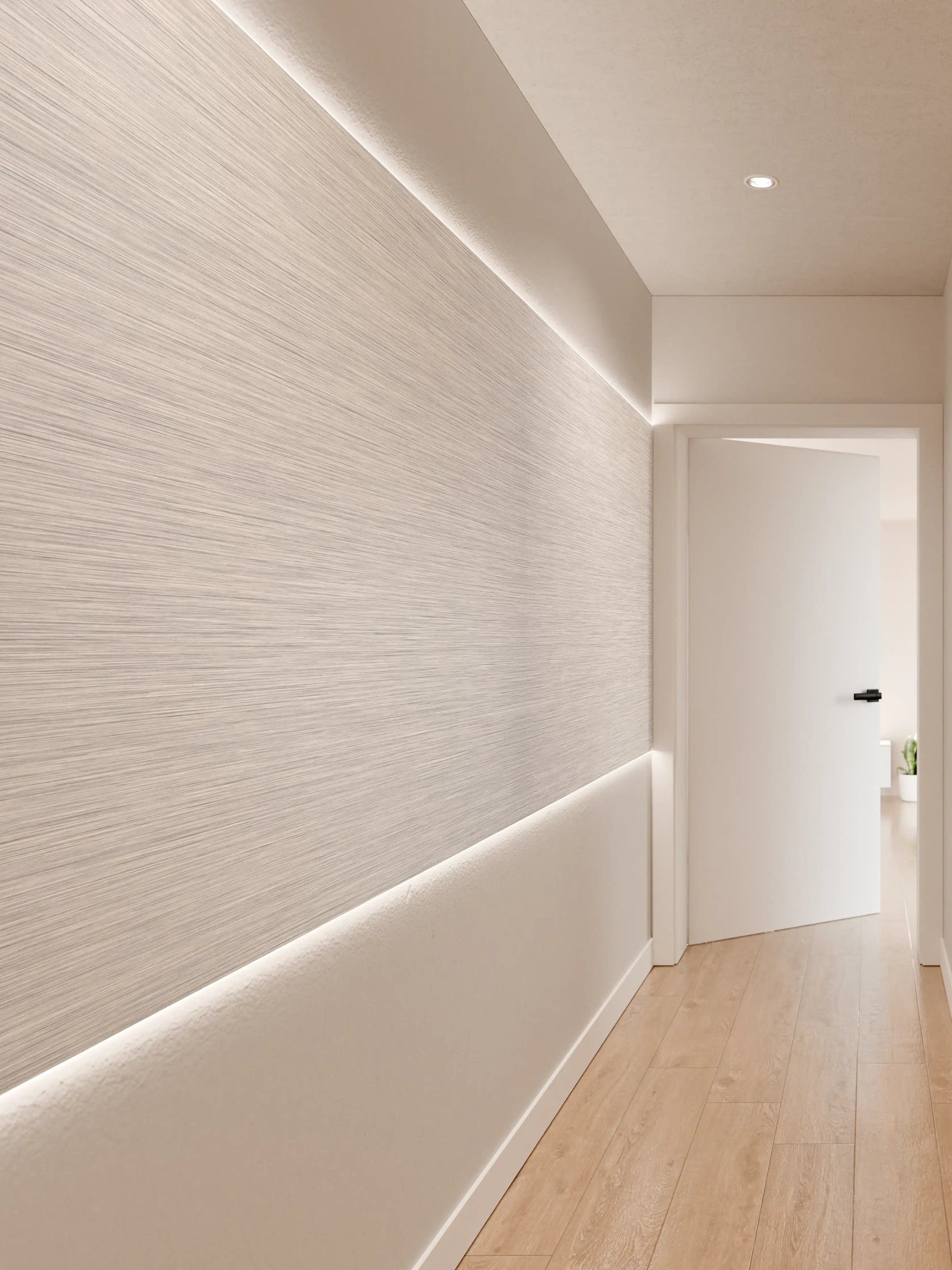 Wandverkleidung Flur - Graues Metall-Design