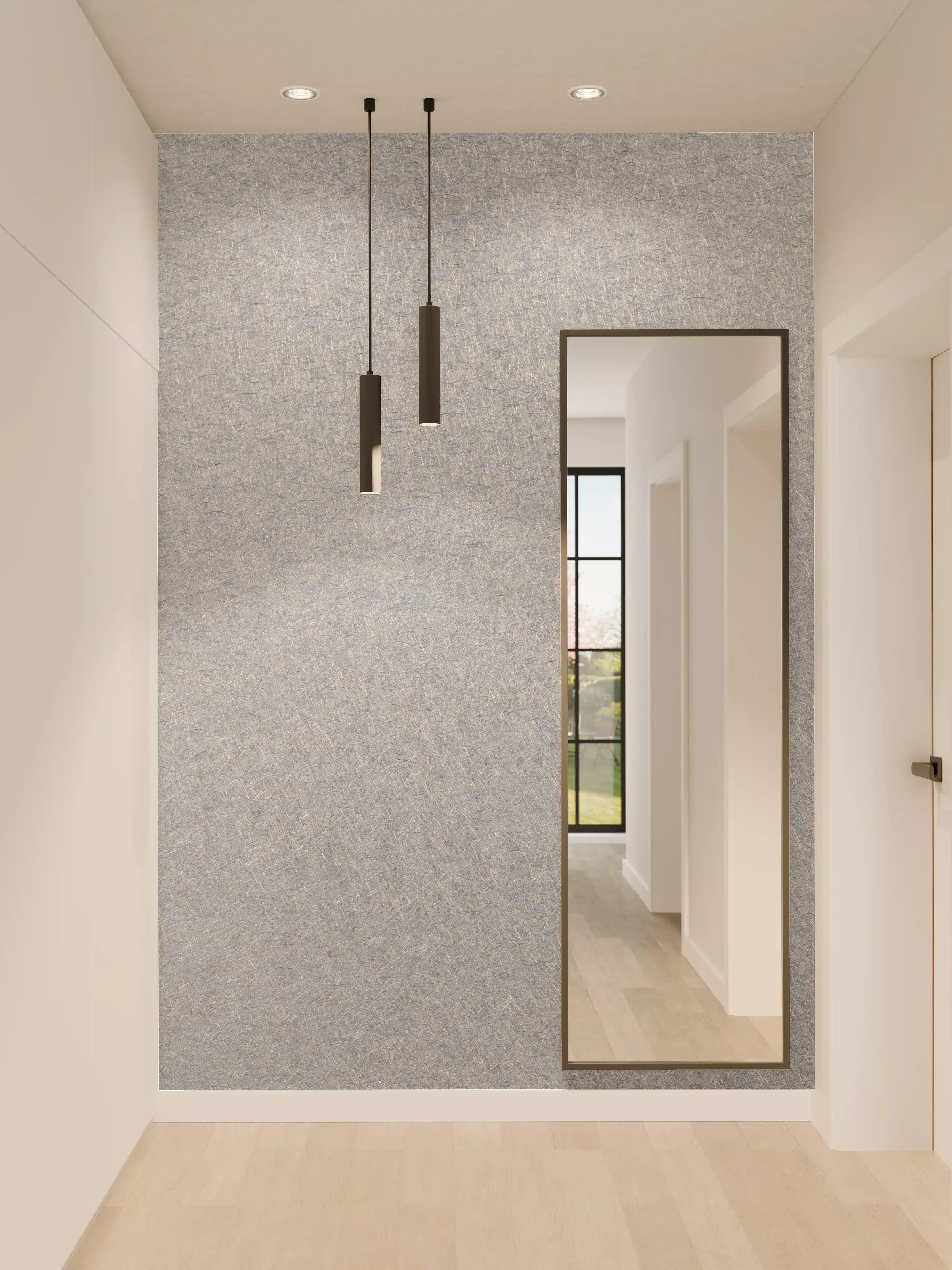 Wandverkleidung Flur - Graues Metallic-Bild voller Schattierungen