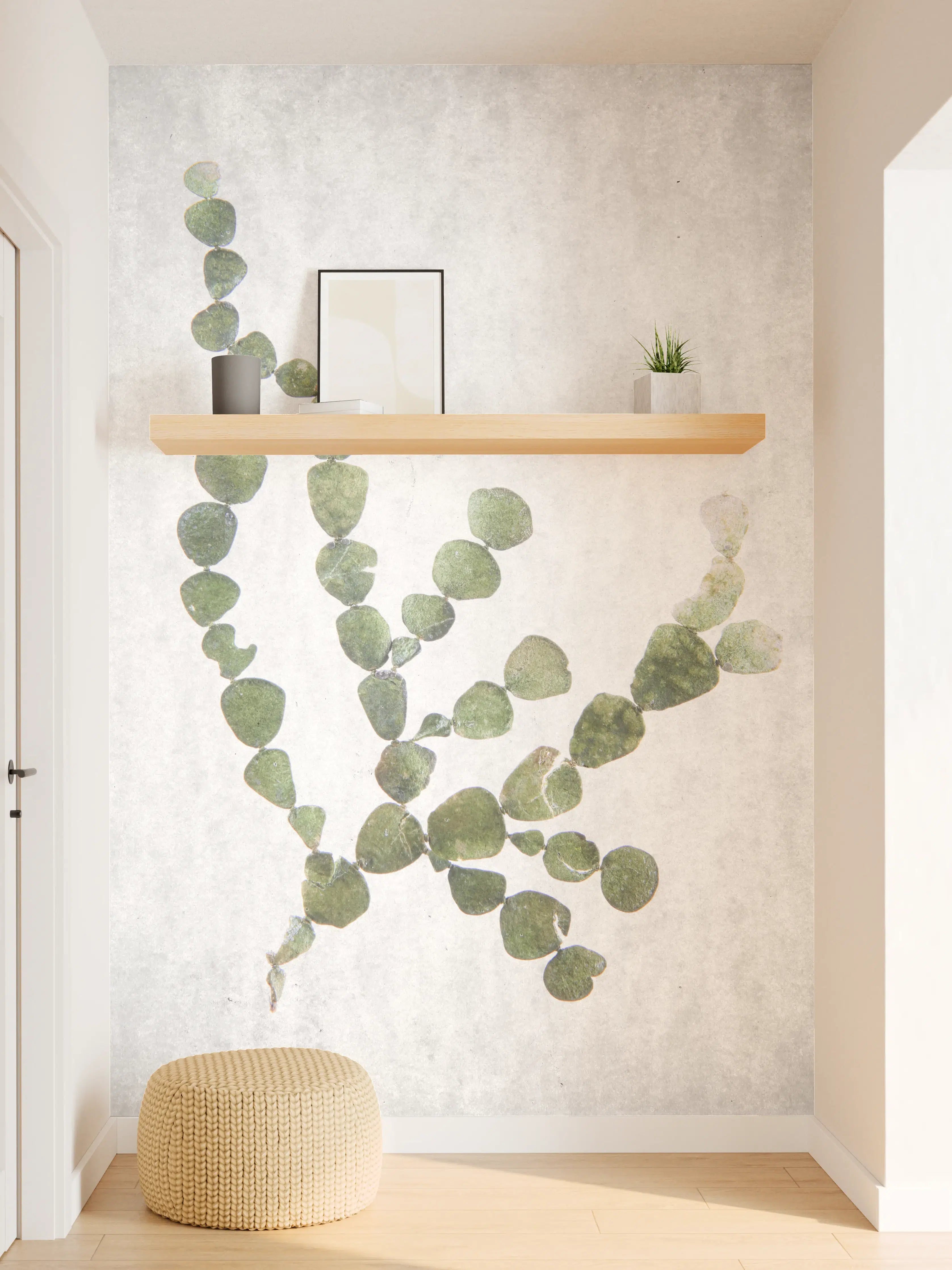 Wandverkleidung Flur - Grüner Eukalyptus in Minimalistischem Stil