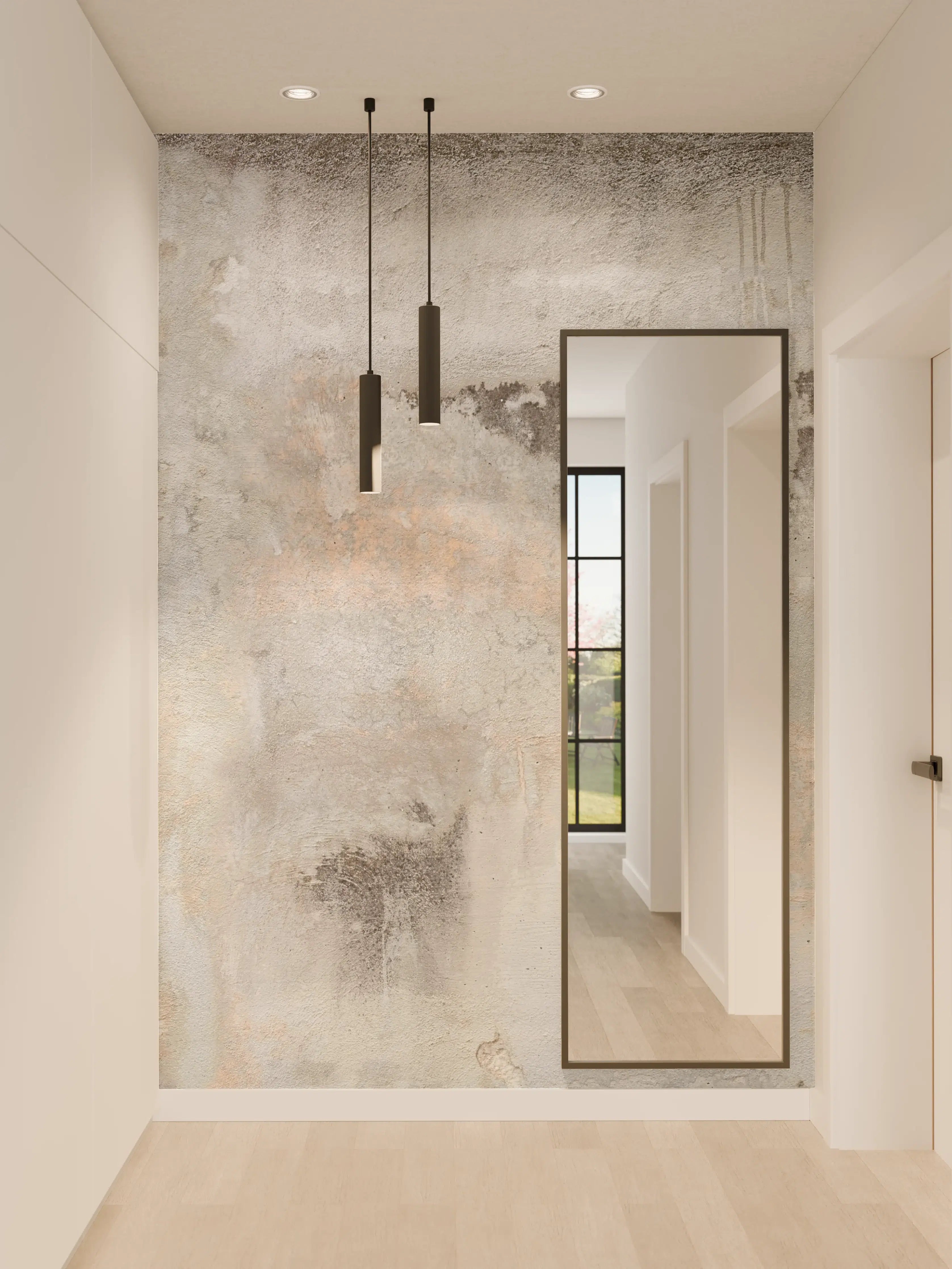 Wandverkleidung Flur - Grunge Betonwand