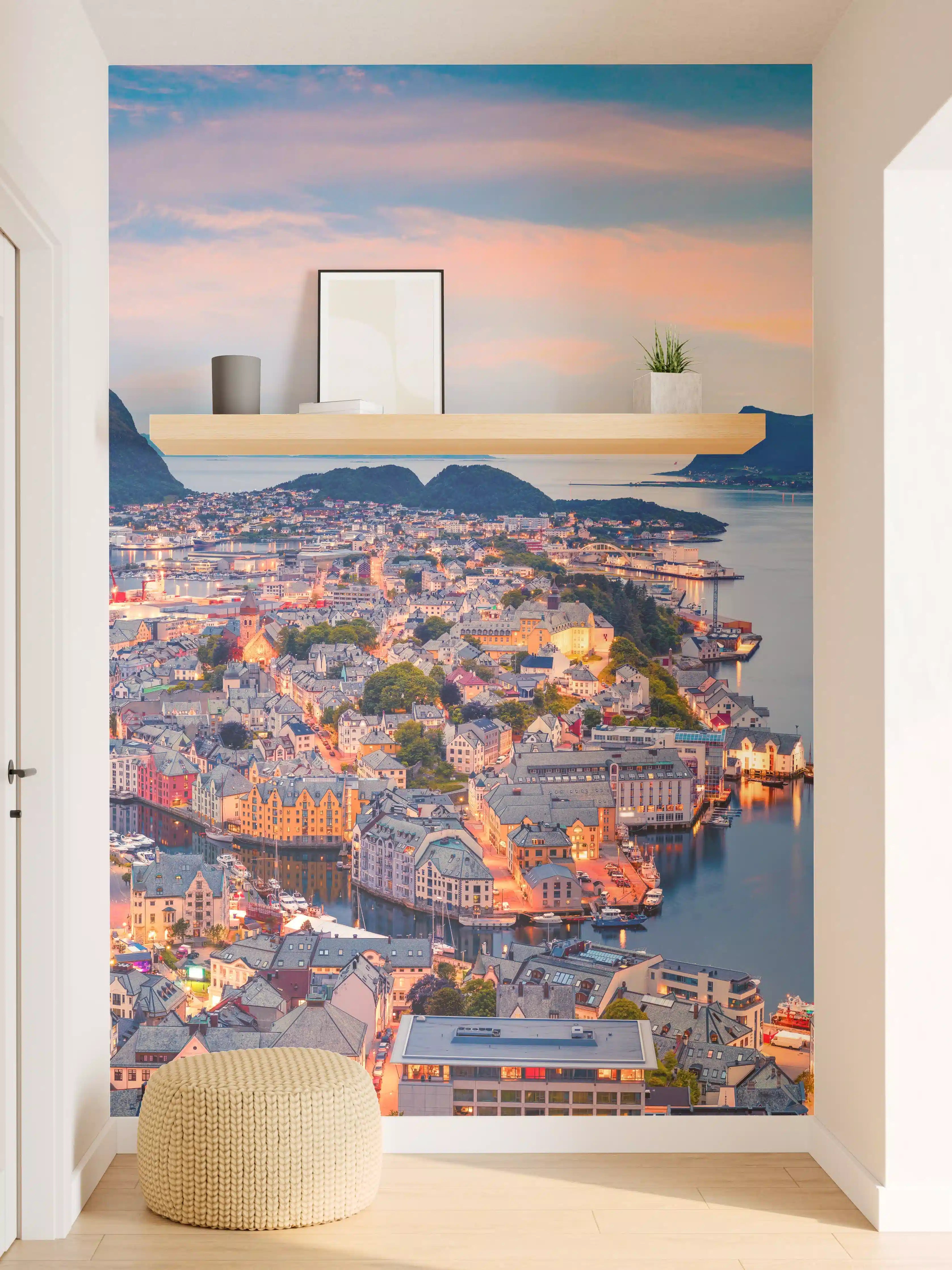 Wandverkleidung Flur - Hafenstadt Alesund