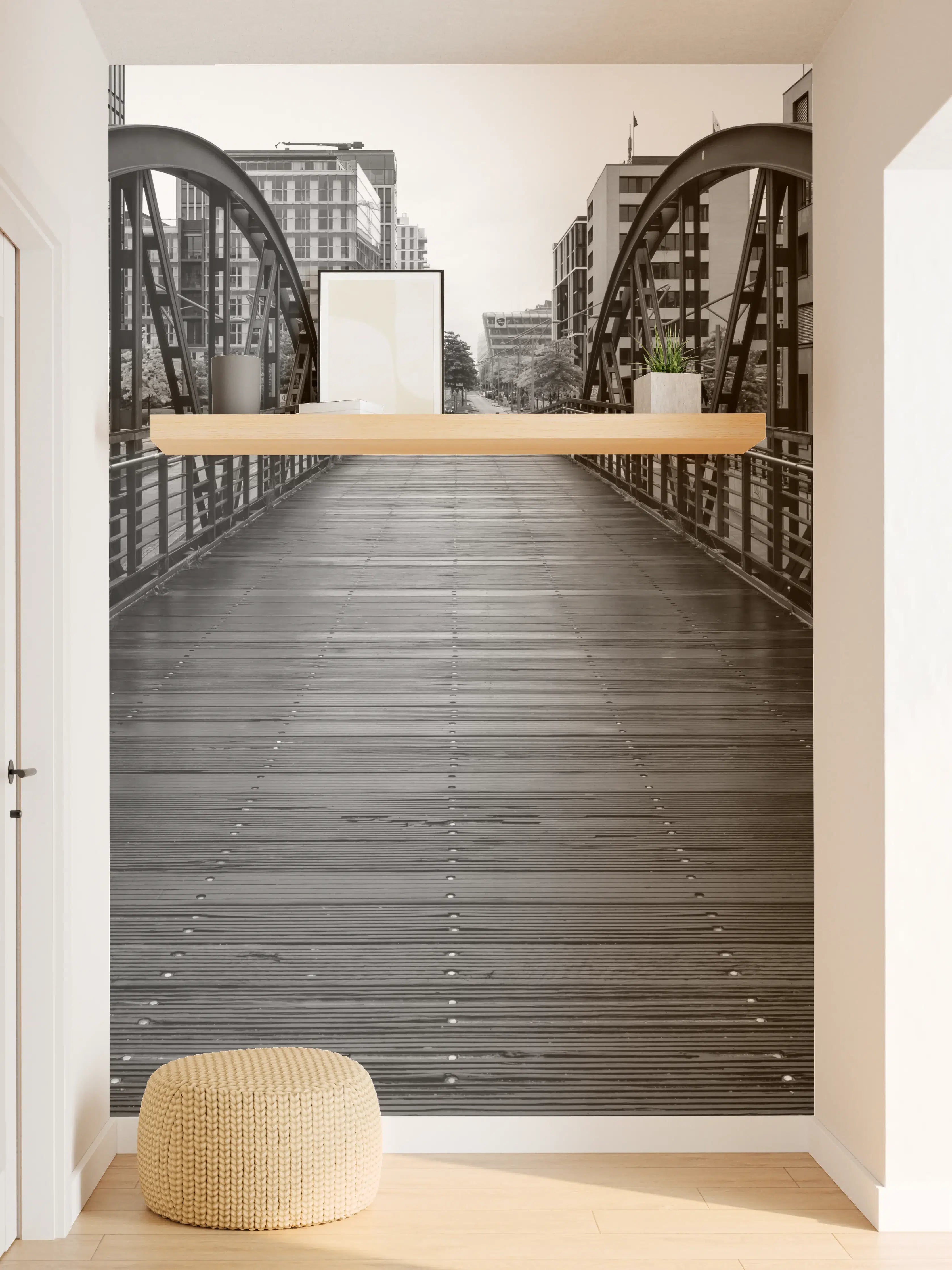 Wandverkleidung Flur - Hamburg - magische Brücke