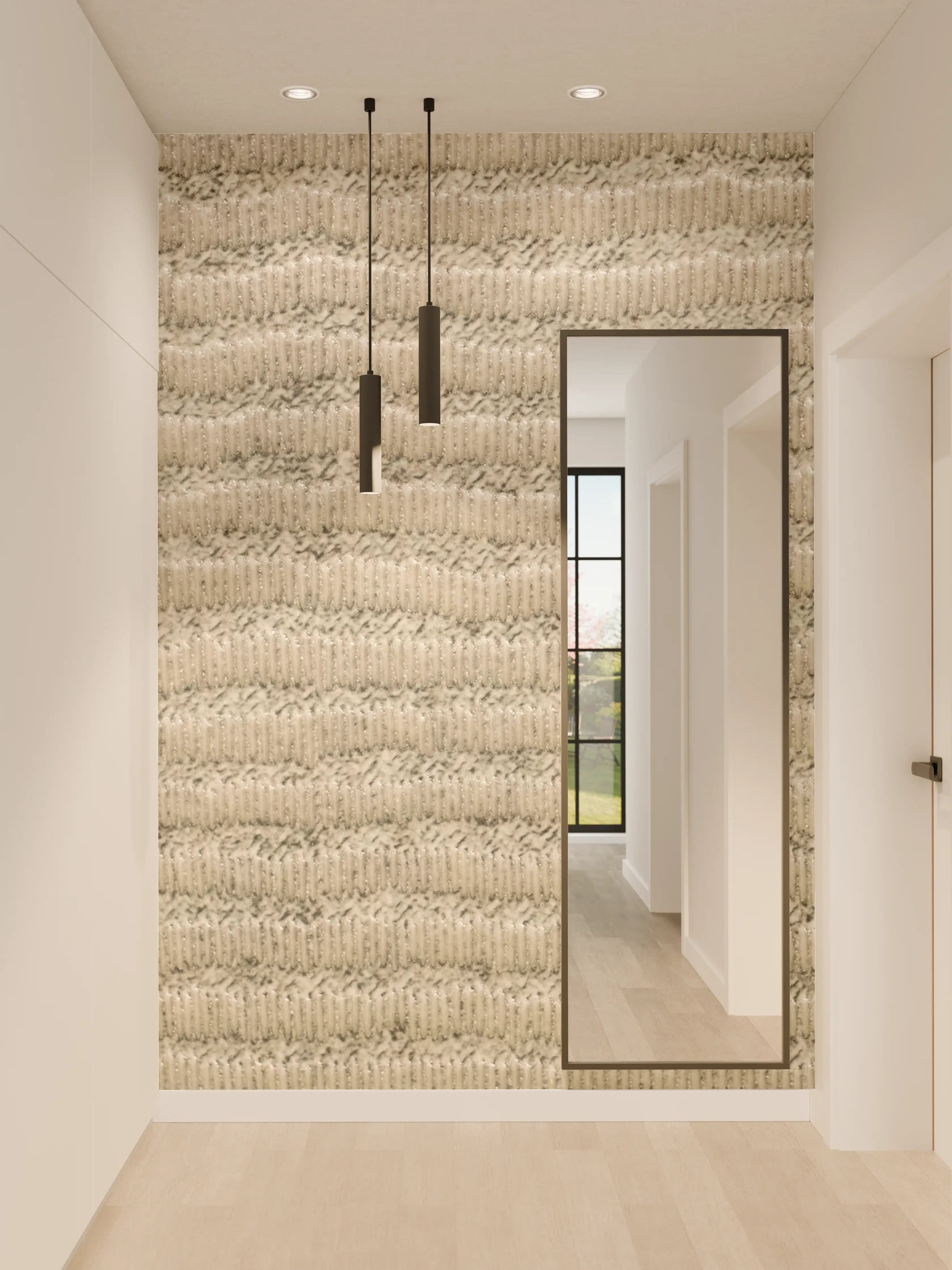 Wandverkleidung Flur - Helle Grautöne & strukturierte Wanddesigns