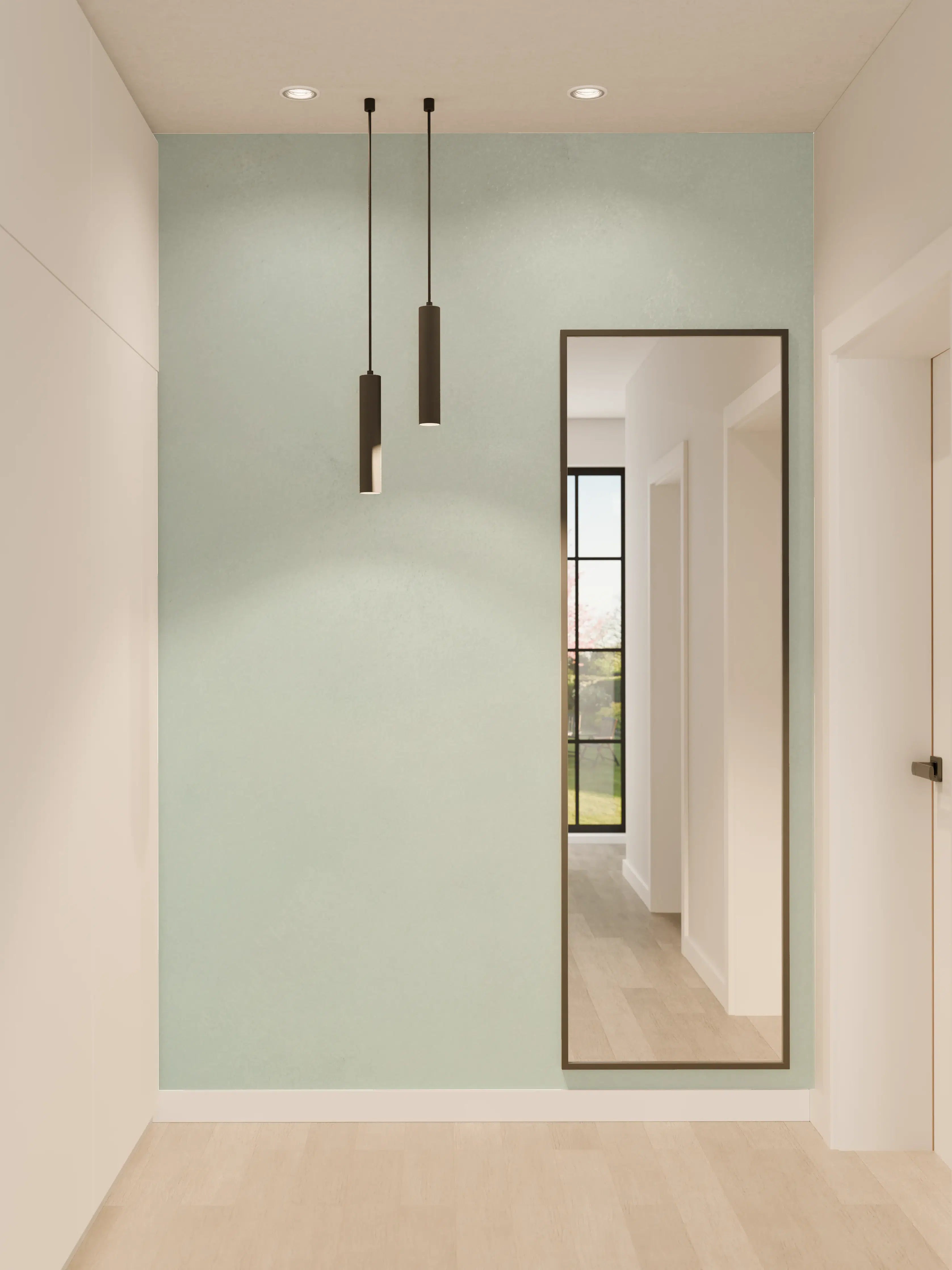 Wandverkleidung Flur - Helle, elegante Wandgestaltung in Grau