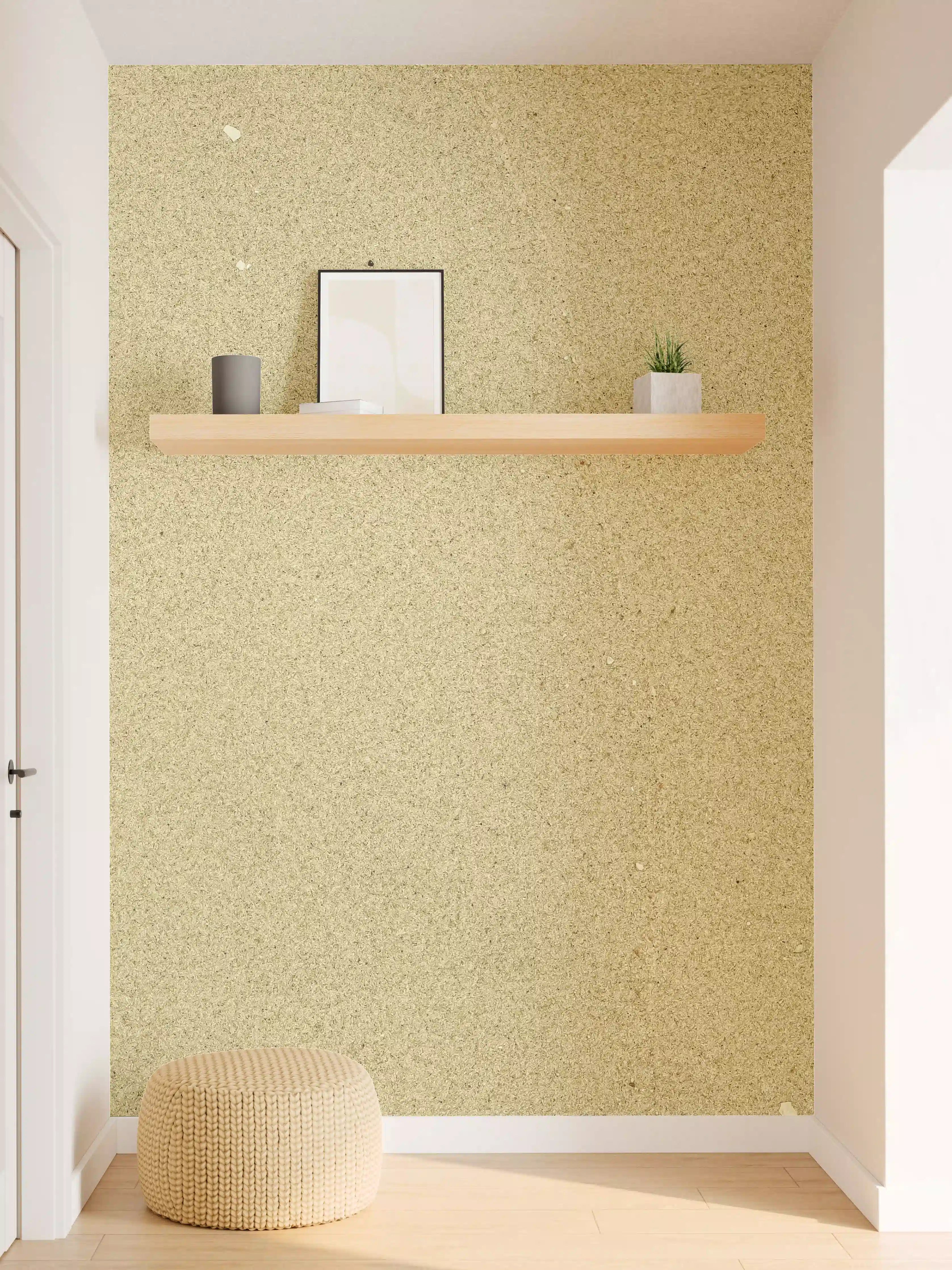 Wandverkleidung Flur - Helles, minimalistisches Bild mit Sandtextur