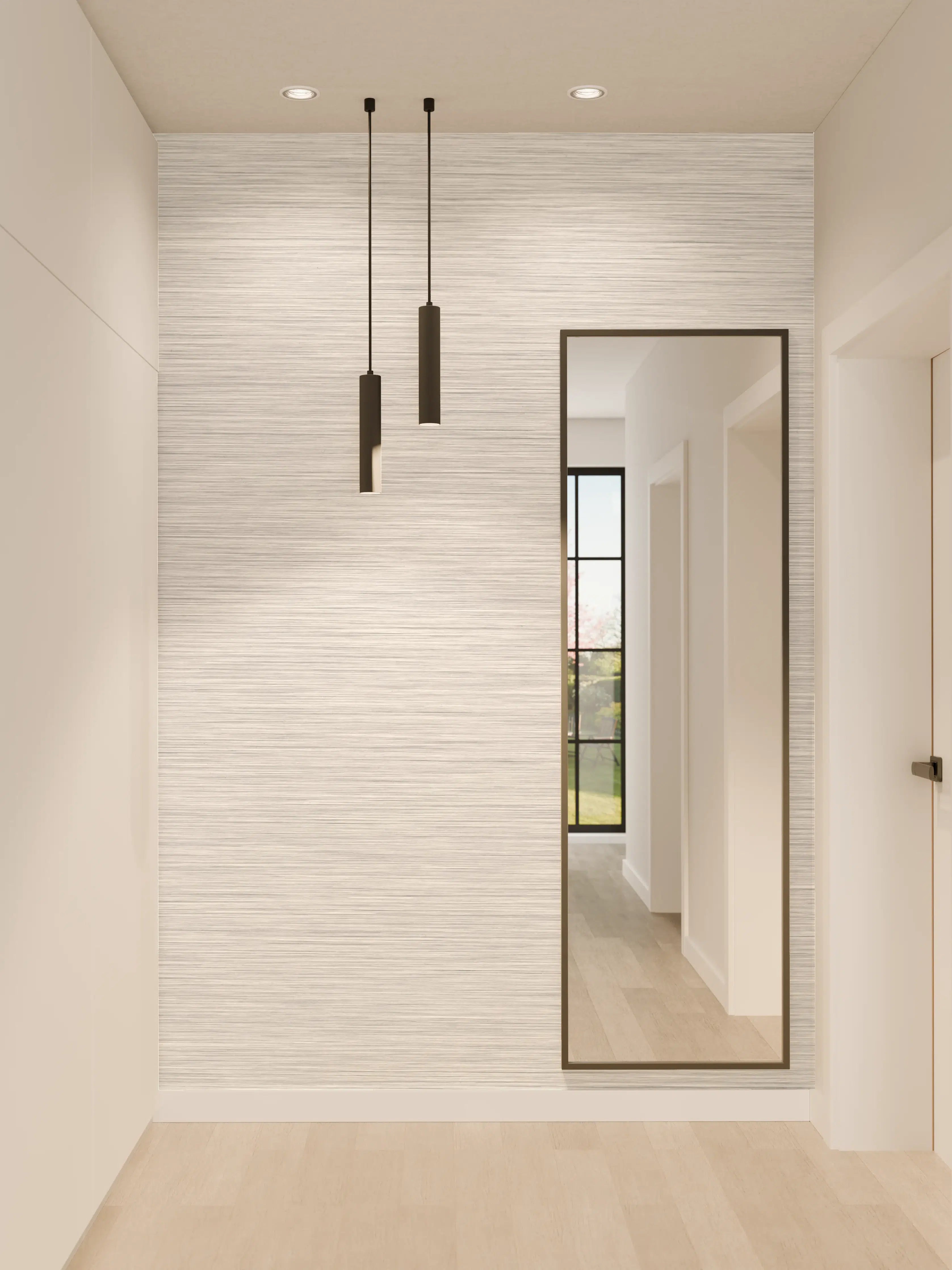 Wandverkleidung Flur - Helles, texturierendes Metallmuster - Modernes Design
