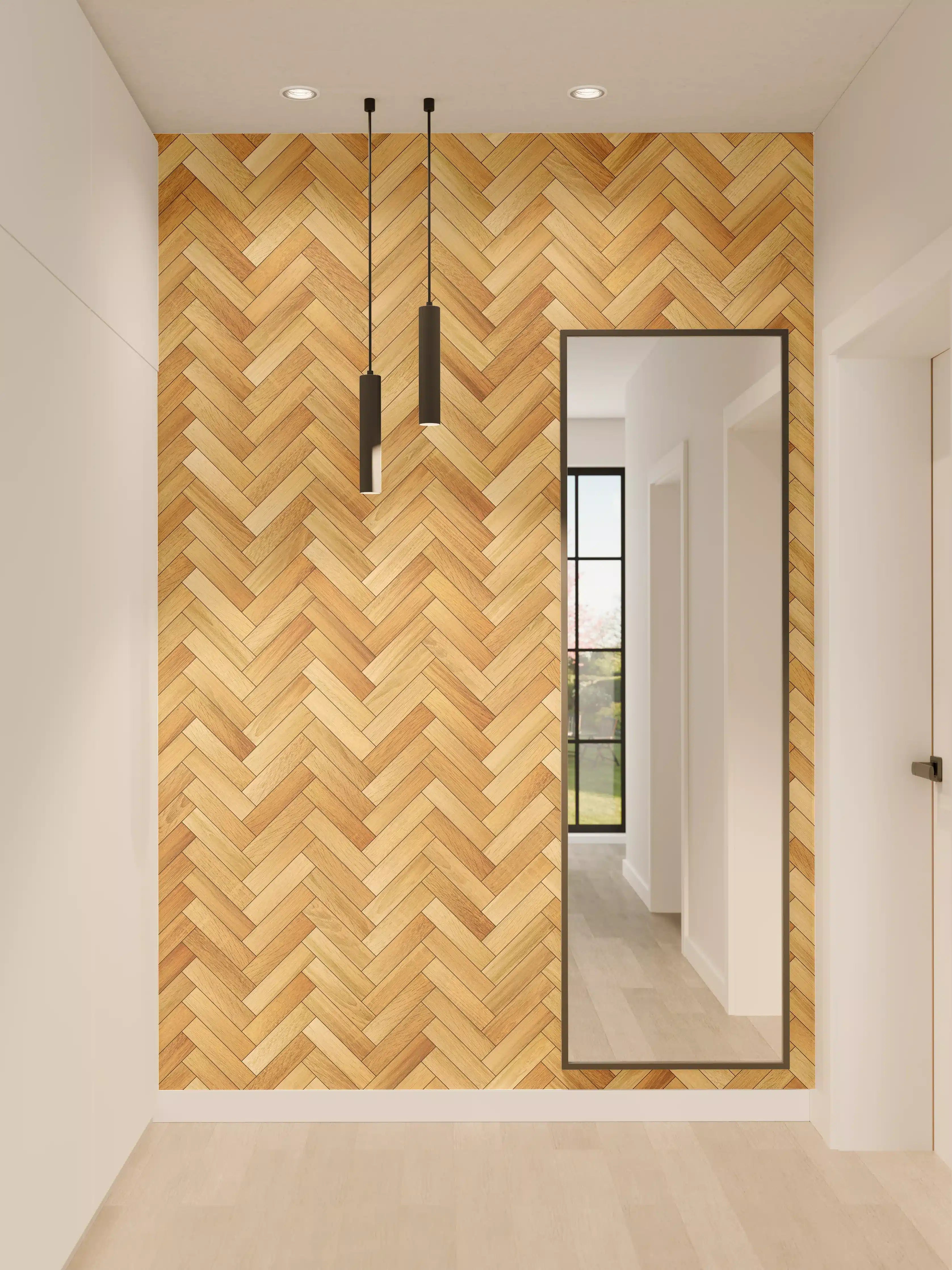 Wandverkleidung Flur - Hintergrund mit Holzoptik