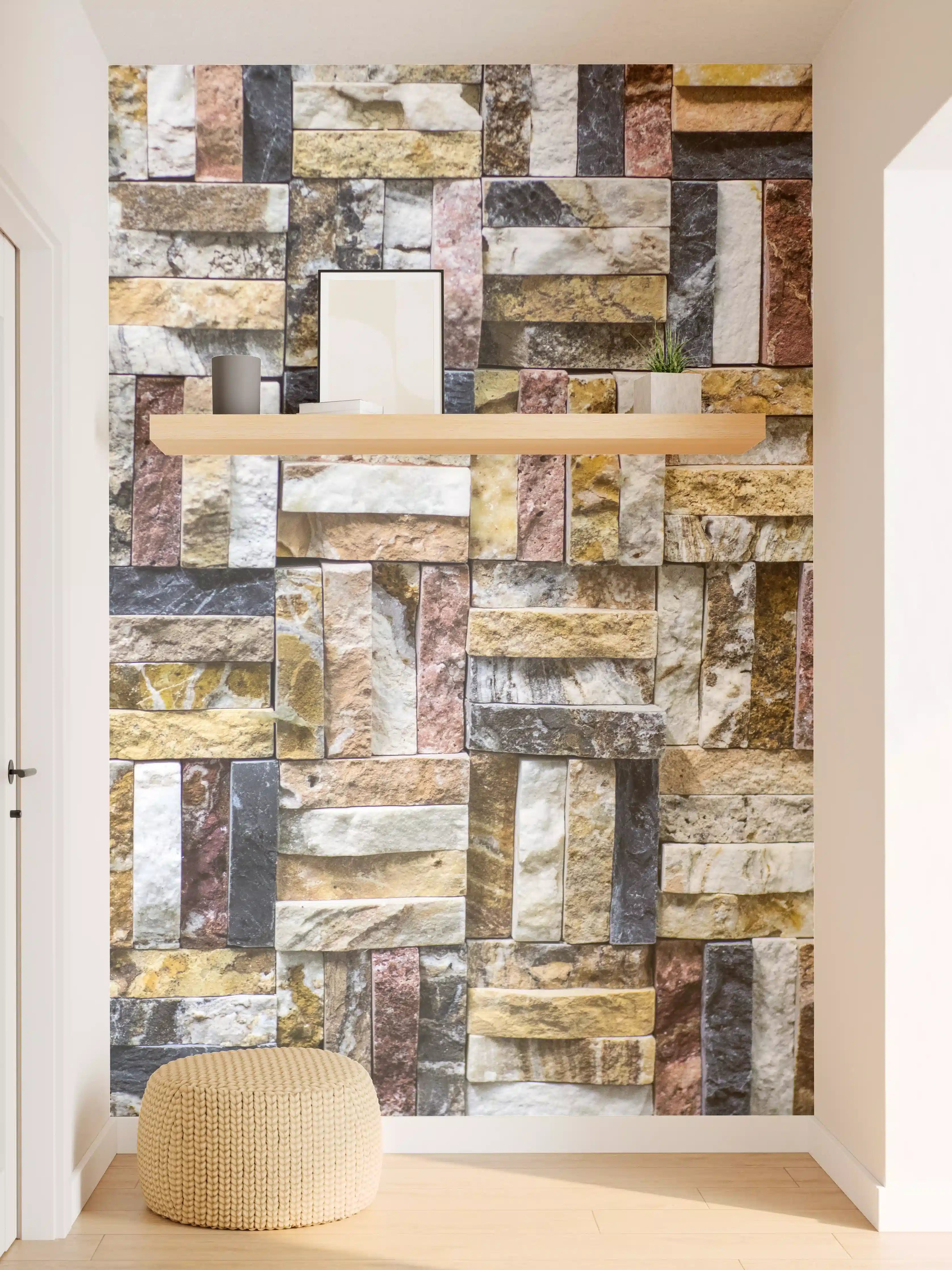 Wandverkleidung Flur - Hochwertiger Naturstein-Gartenzaun