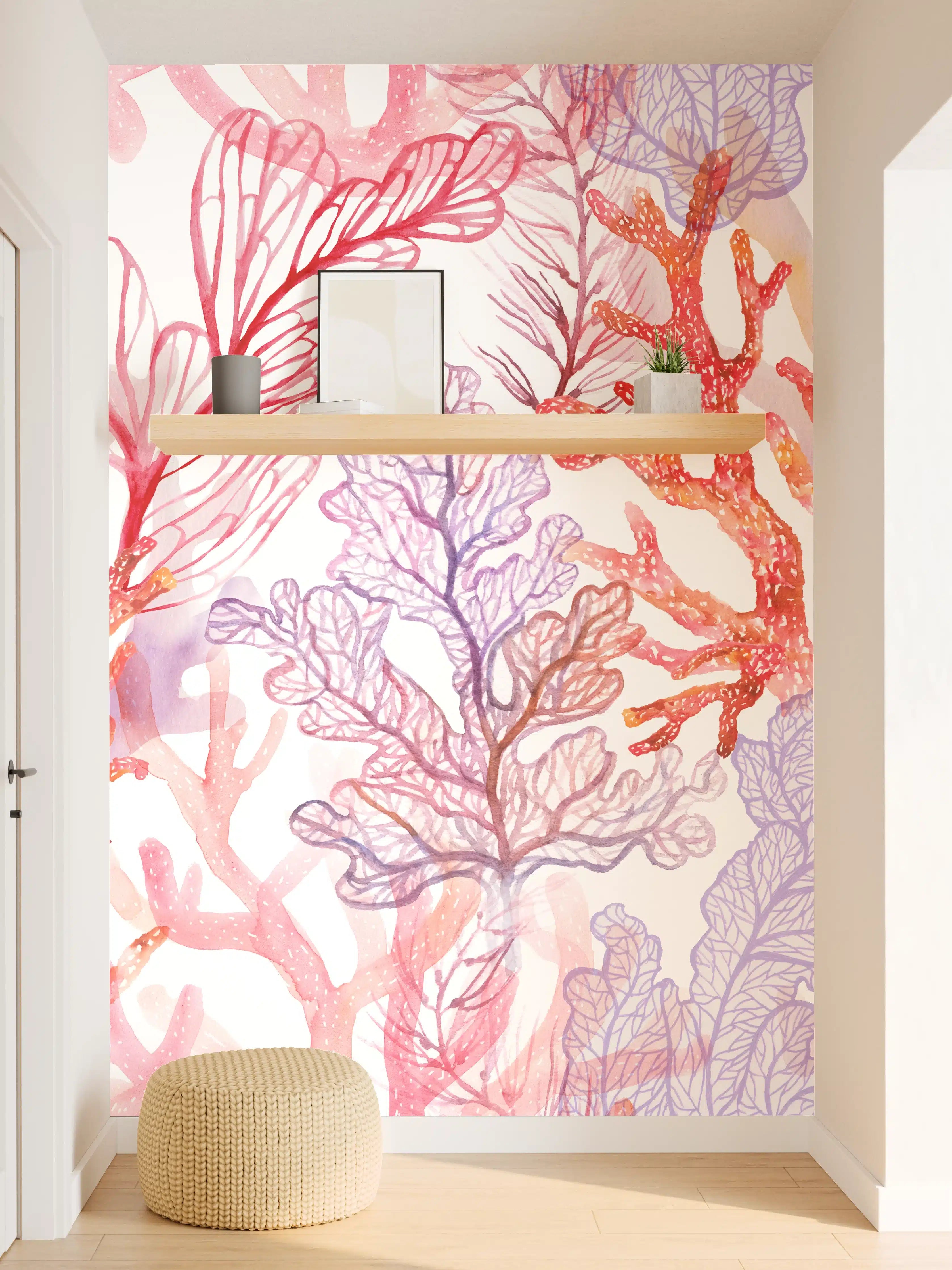 Wandverkleidung Flur - Hochwertiges Korallenriff Muster