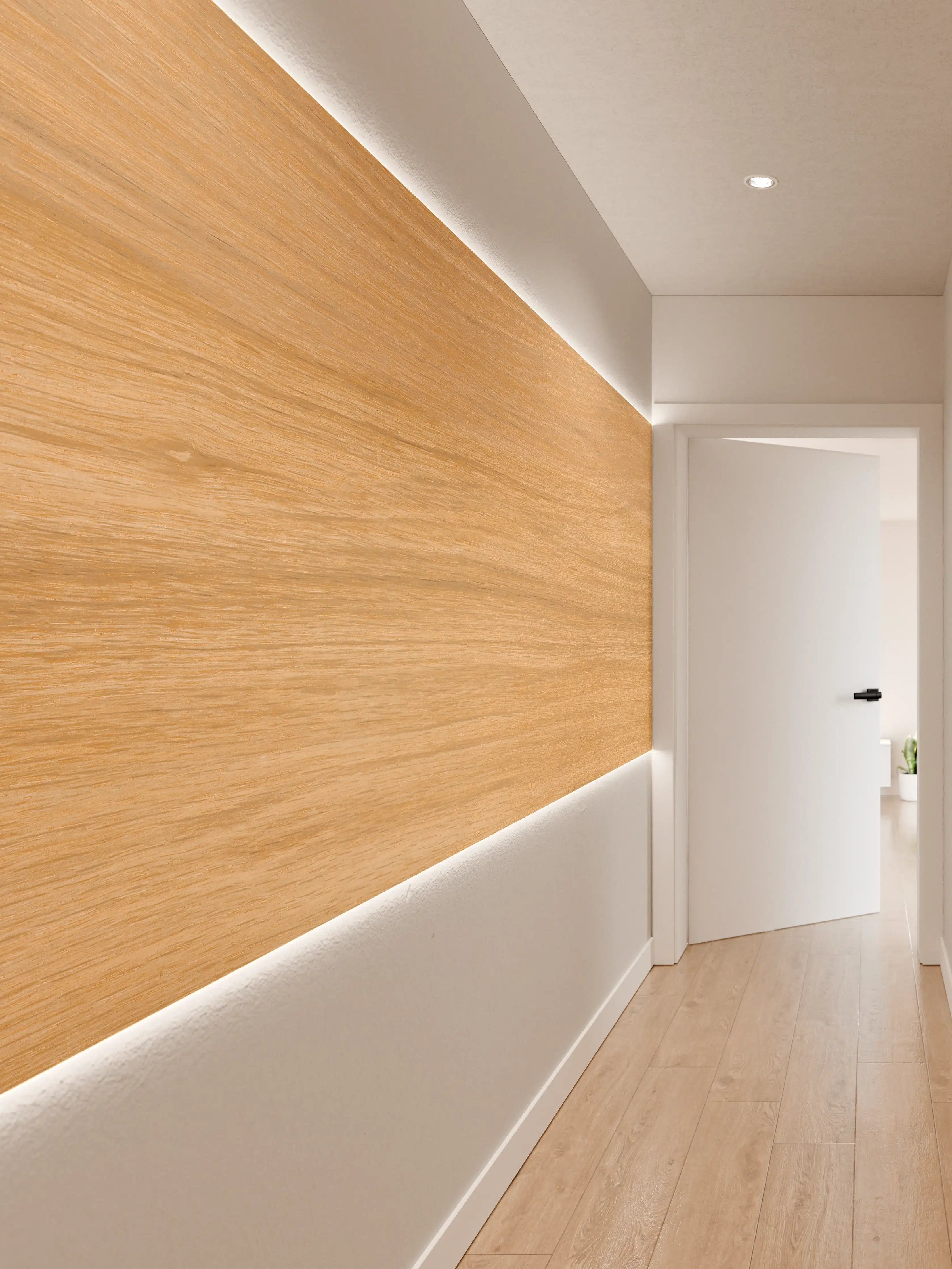 Wandverkleidung Flur - Hölzernes Design für Heim & Büro
