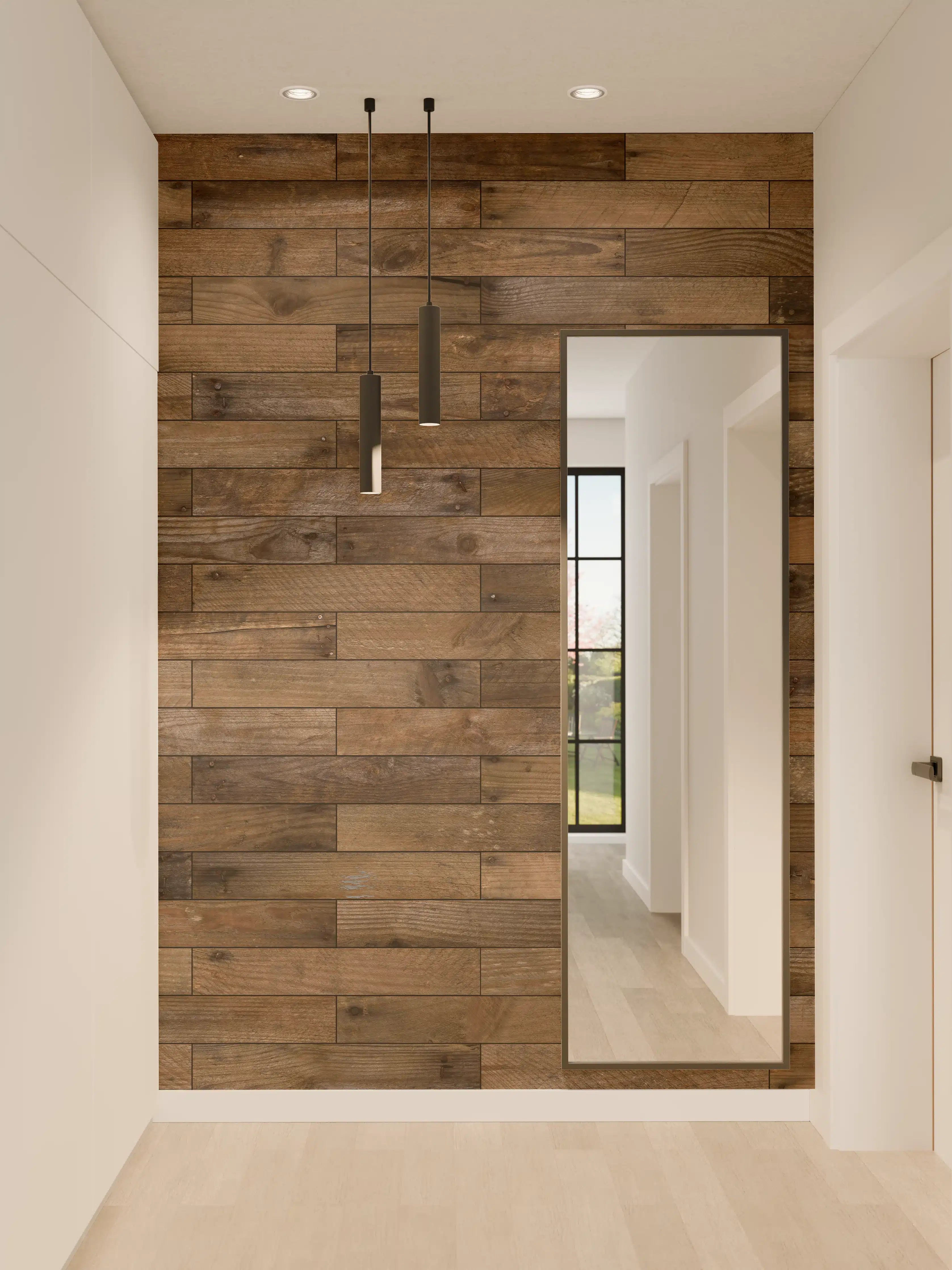 Wandverkleidung Flur - Holz-Wandgestaltung mit natürlichem Charme