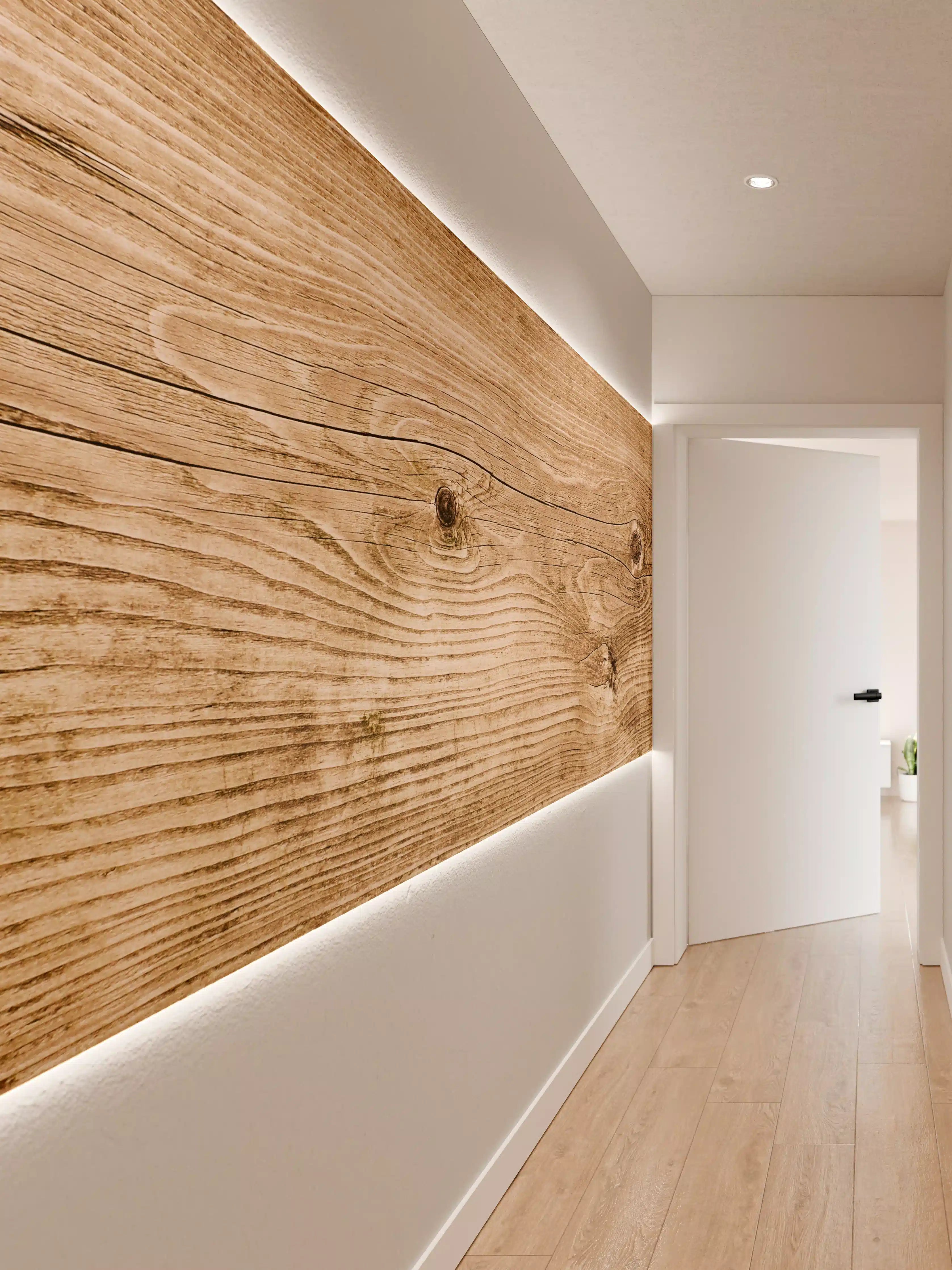 Wandverkleidung Flur - Holzoptik - natürliche Eleganz