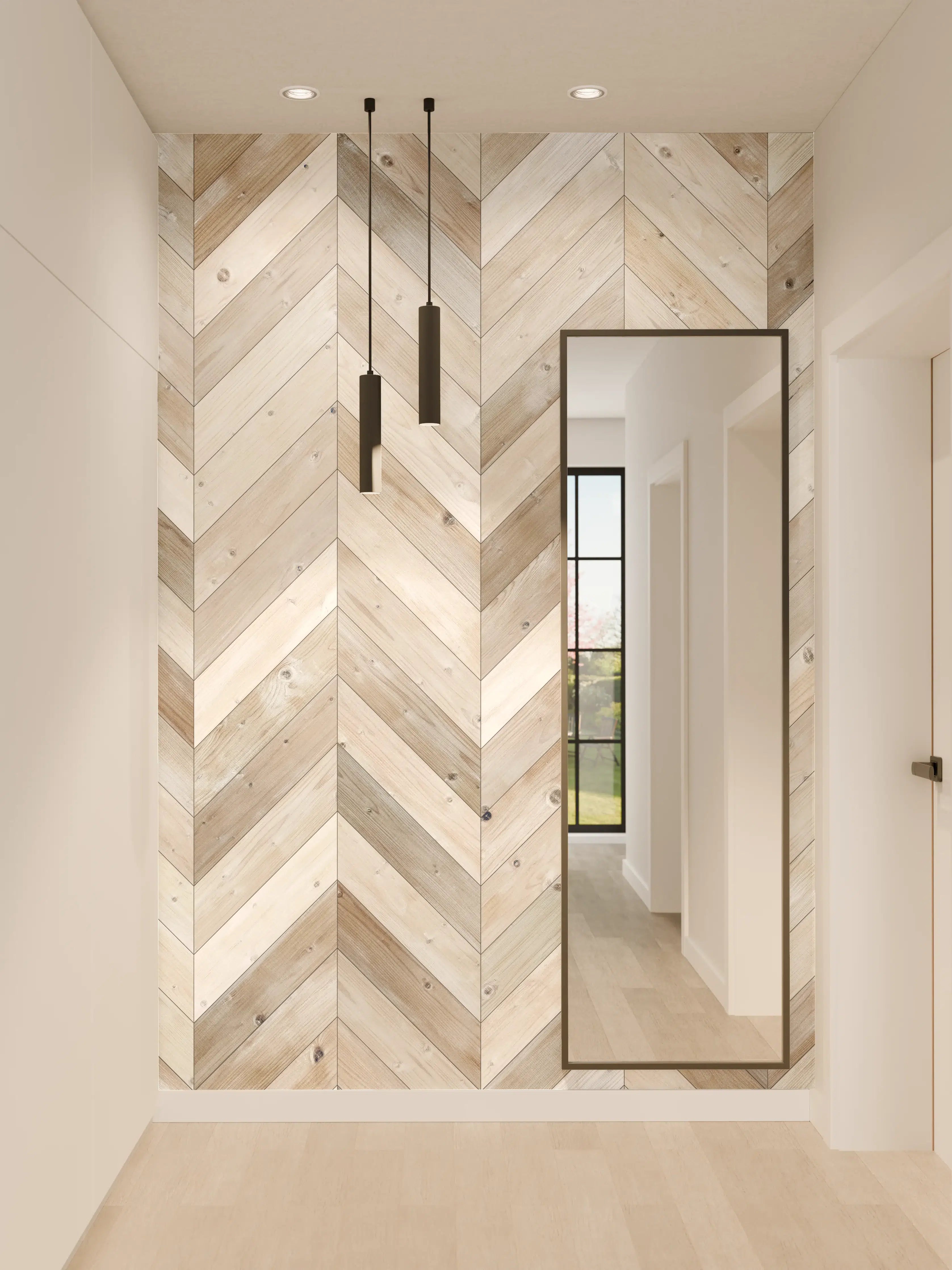 Wandverkleidung Flur - Holzverkleidung mit modernem Design