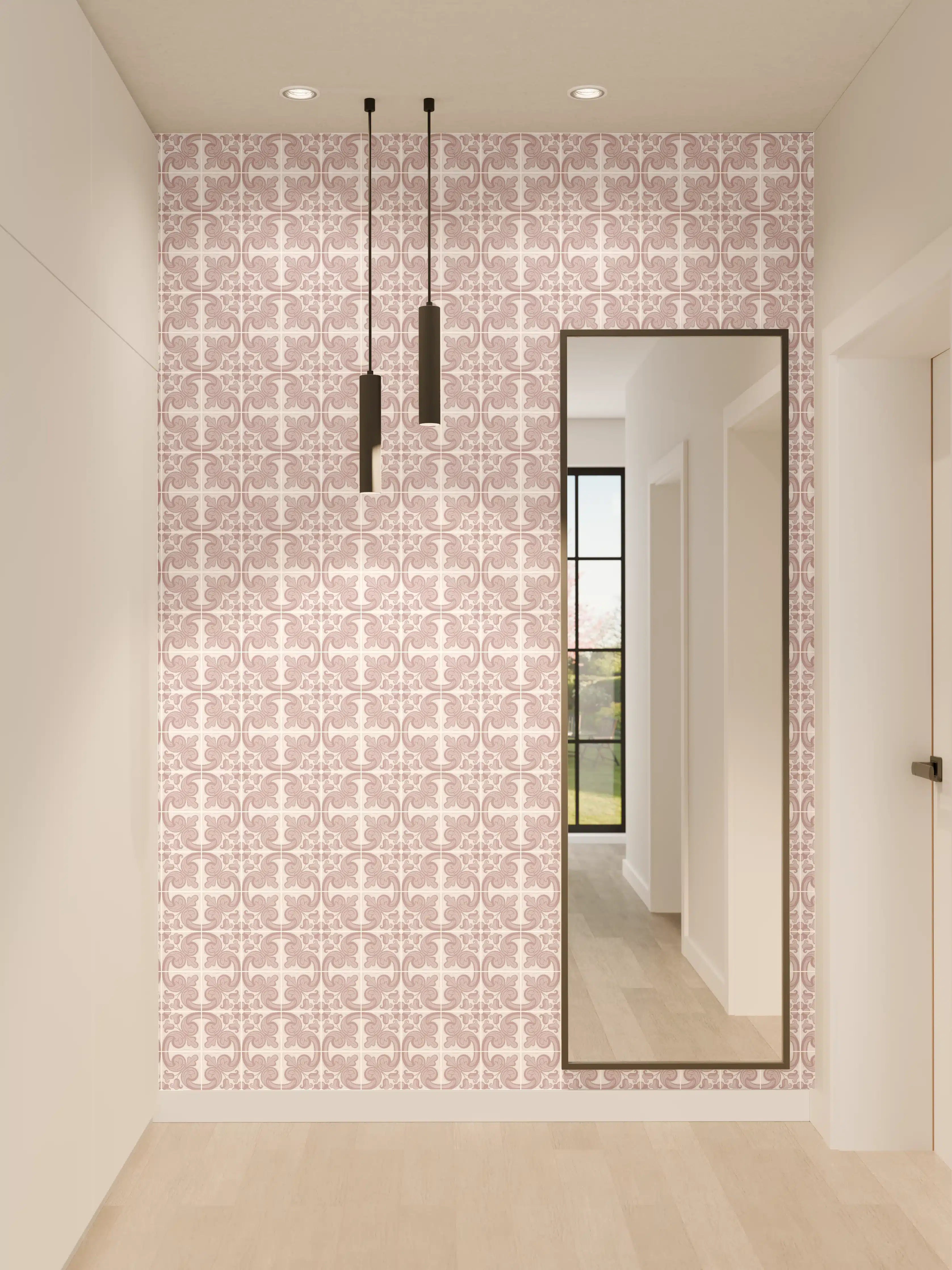 Wandverkleidung Flur - Hübsches Fliesendesign in Pastelltönen