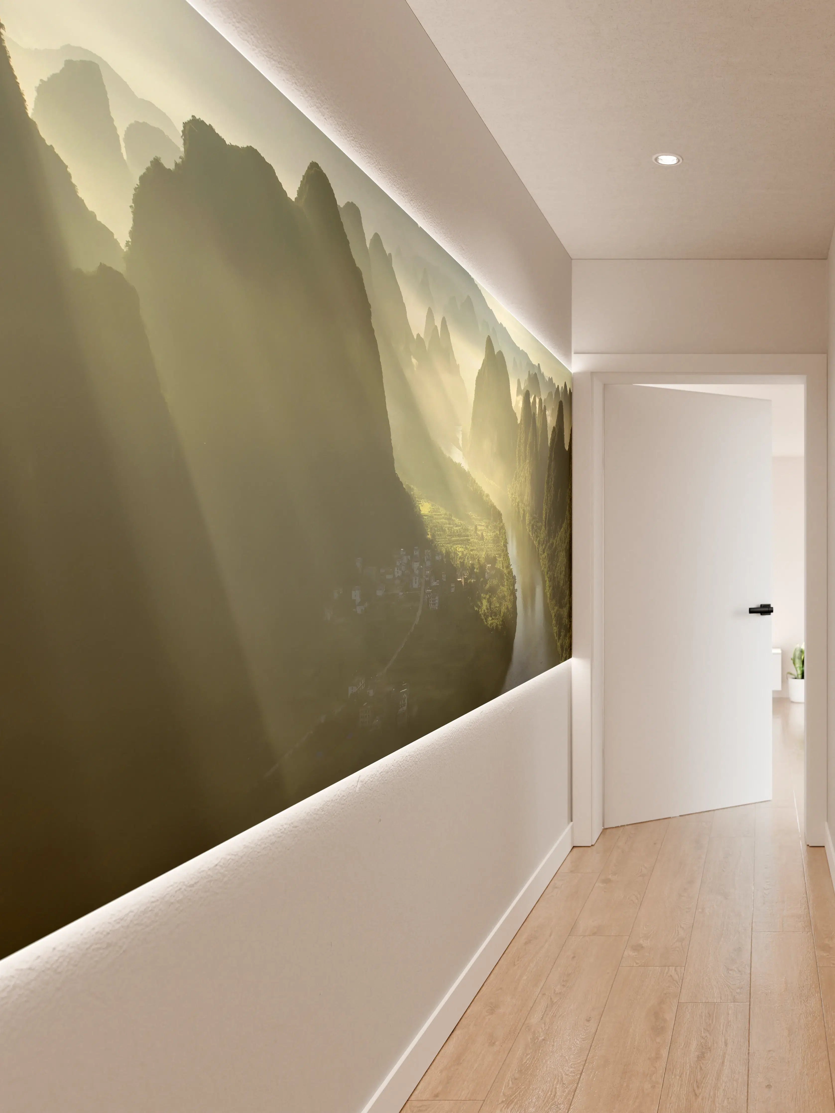 Wandverkleidung Flur - Idyllischer Fluss in den Karstbergen