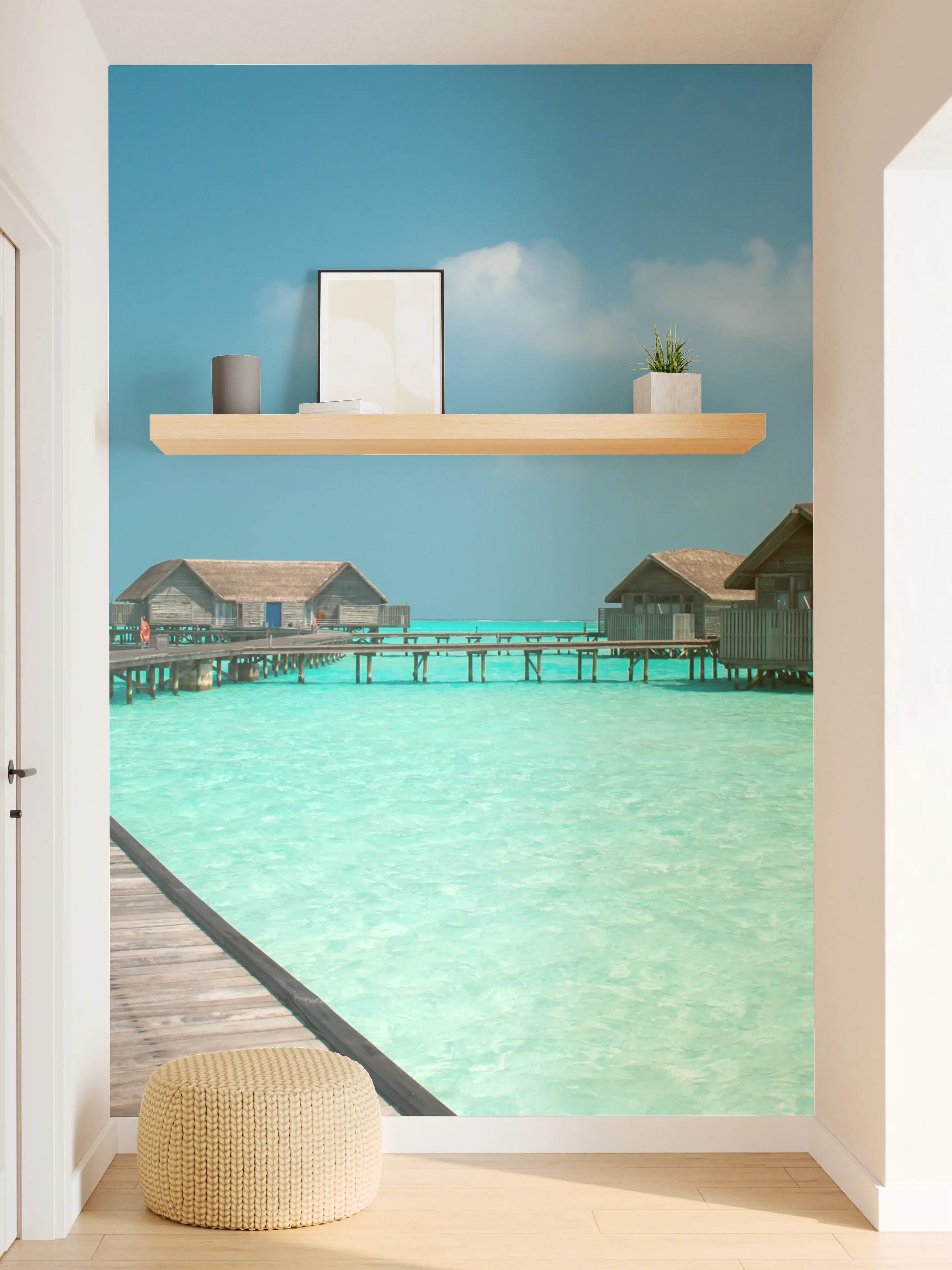 Wandverkleidung Flur - Idyllisches Überwasser-Resort in der Karibik