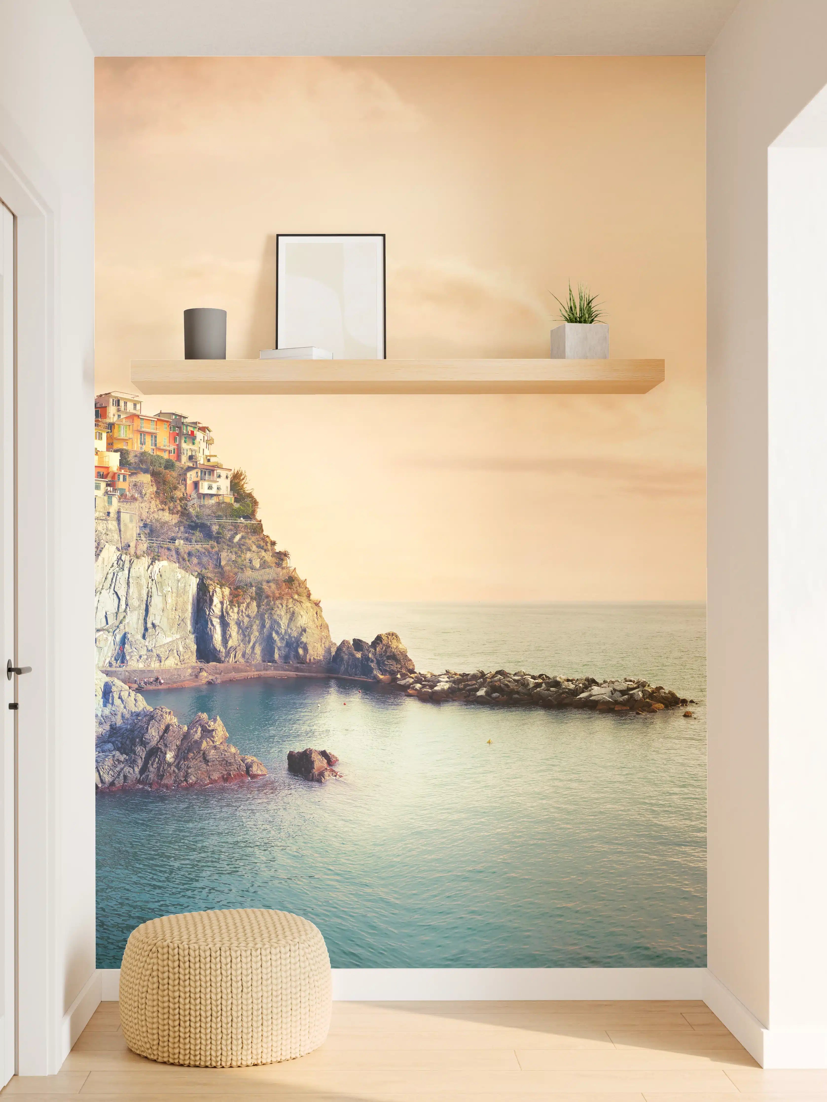 Wandverkleidung Flur - Italienische Küste Sonnenuntergang