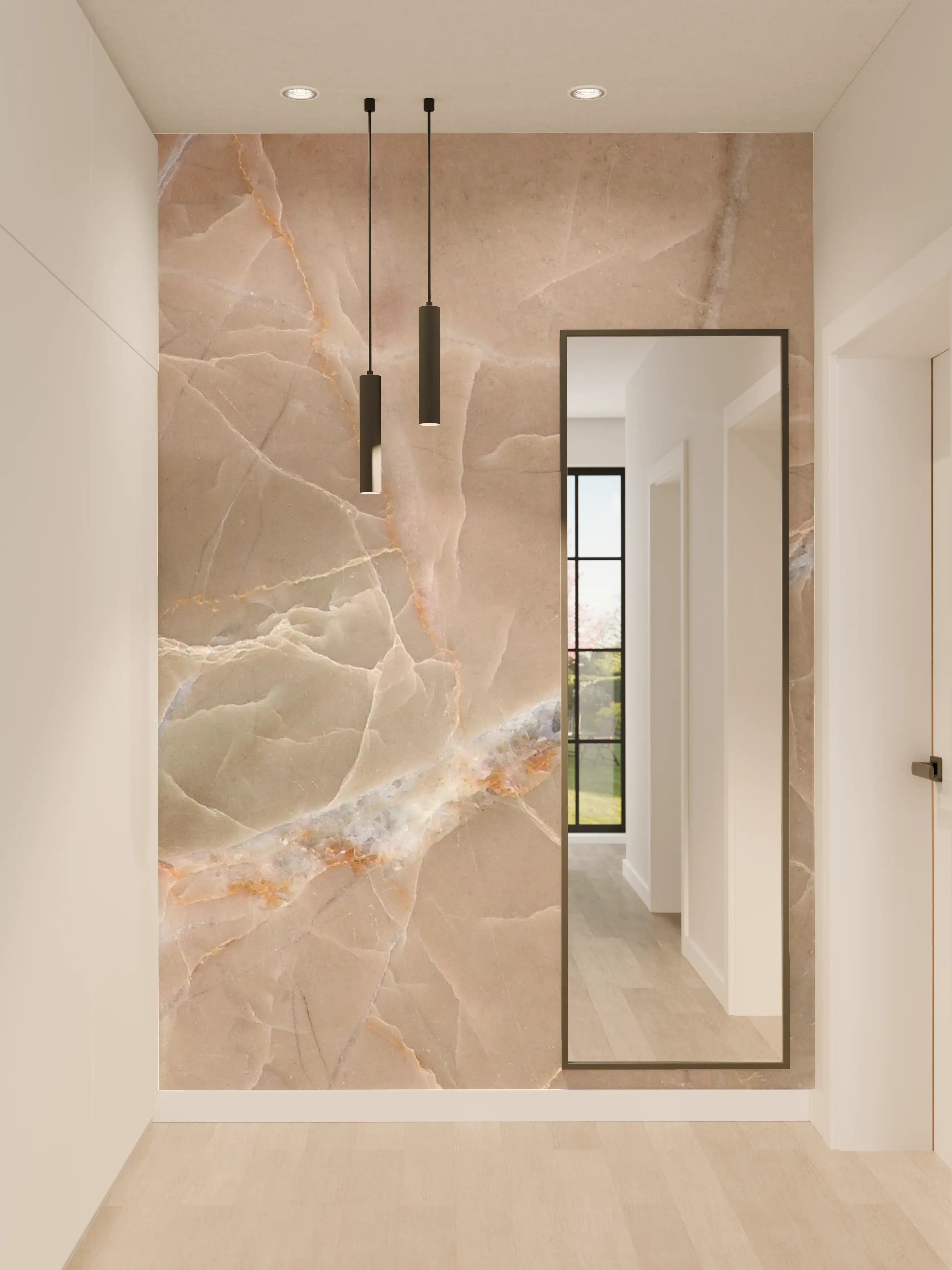 Wandverkleidung Flur - Italienische Marmor Textur