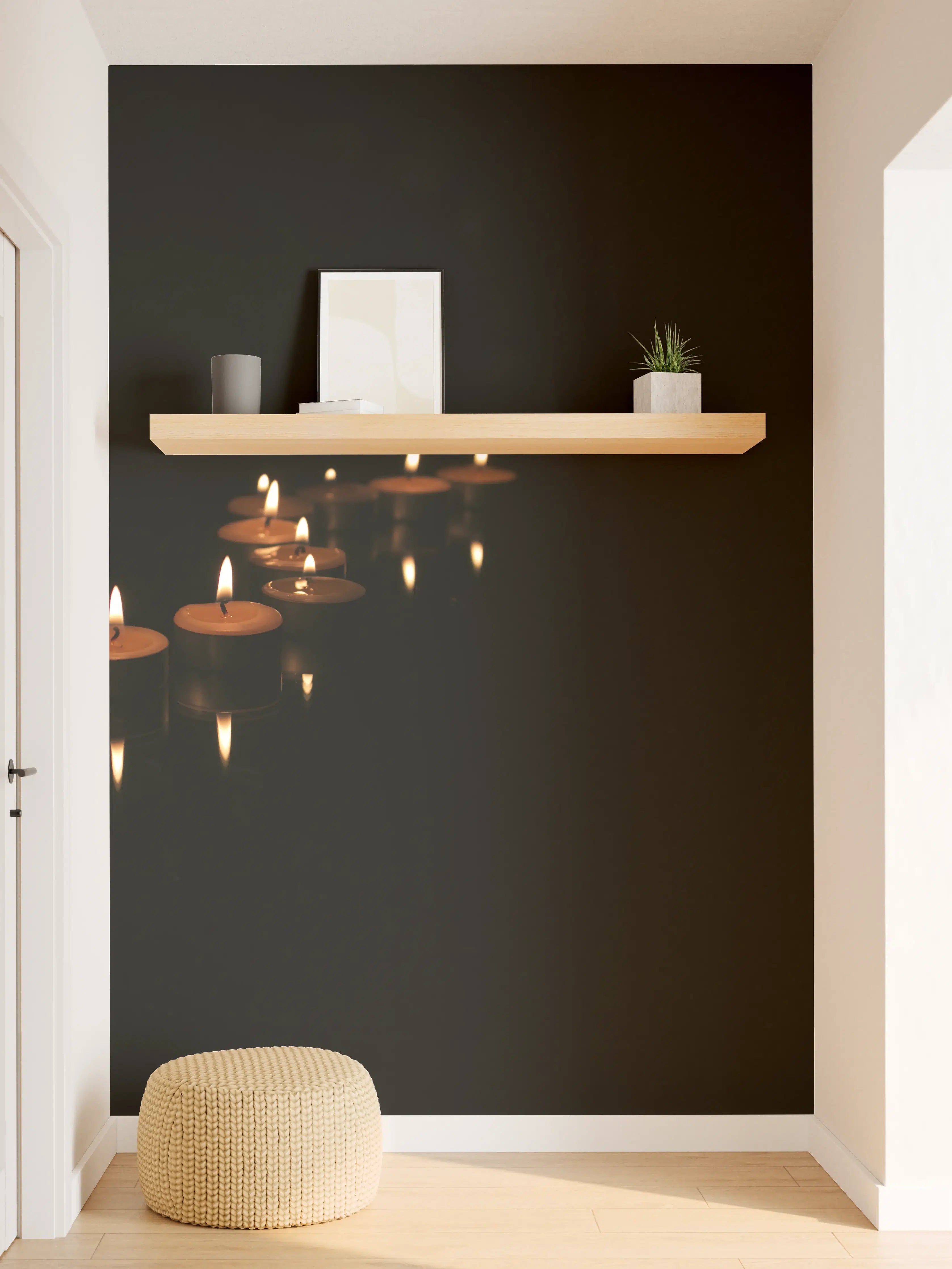 Wandverkleidung Flur - Kerzen - Gedenkstätte
