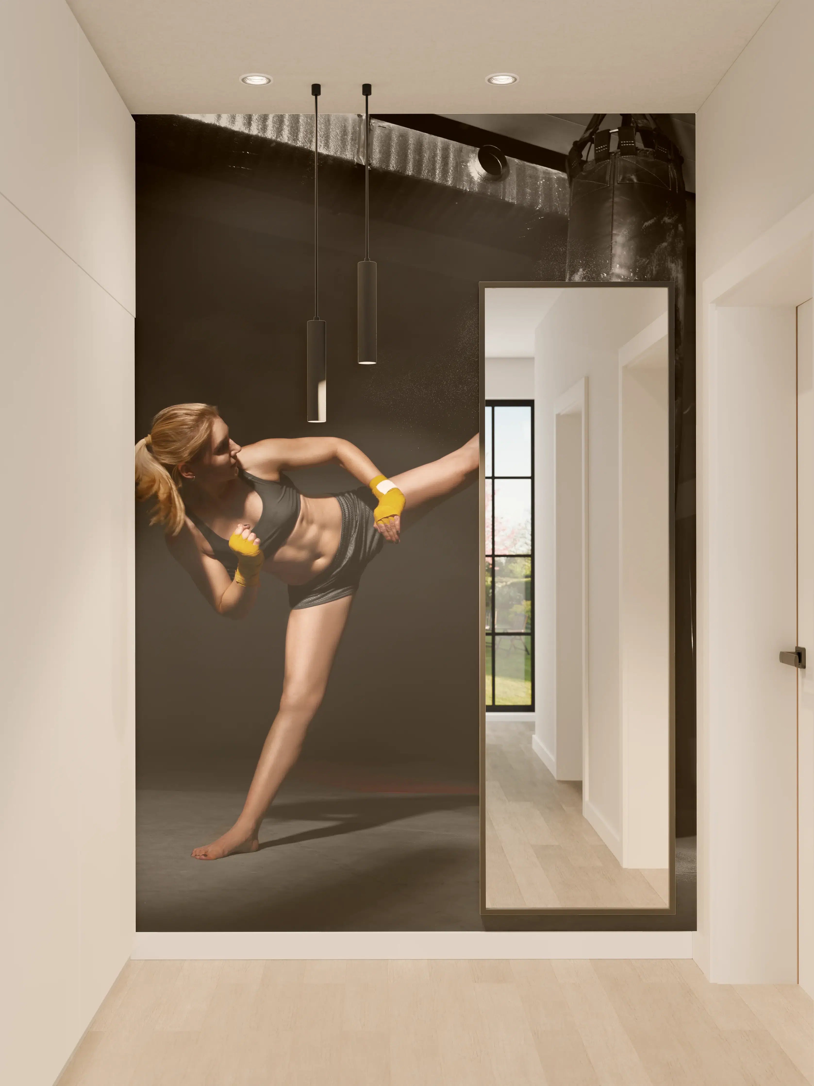 Wandverkleidung Flur - Kickboxen Sport 2