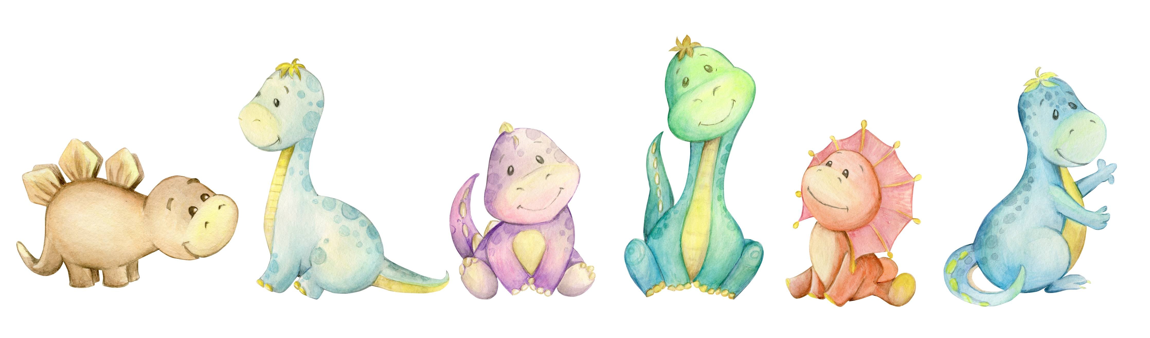 Wandverkleidung Flur-Kindliche Dinosaurier