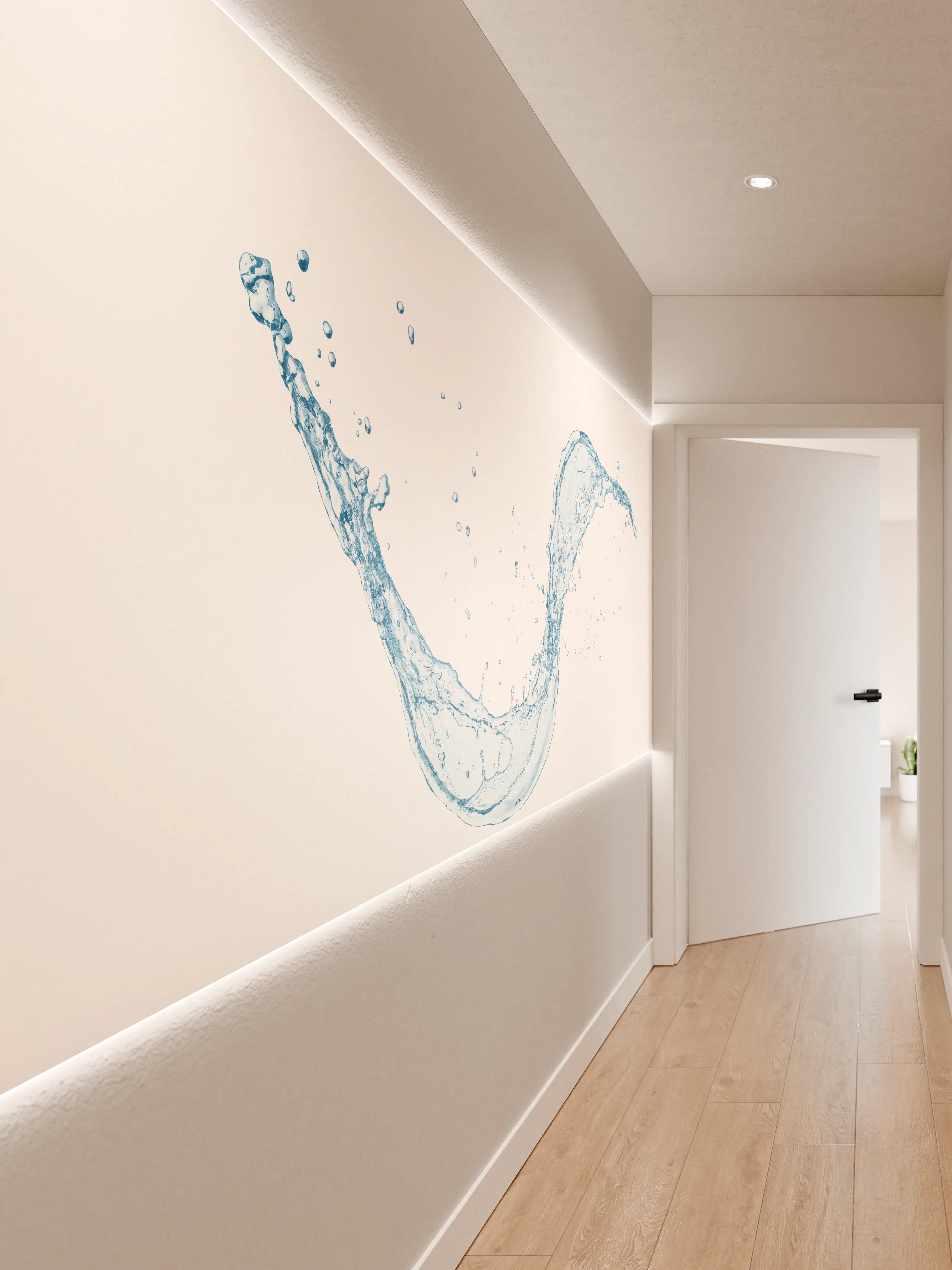 Wandverkleidung Flur - Klares WasserSprung