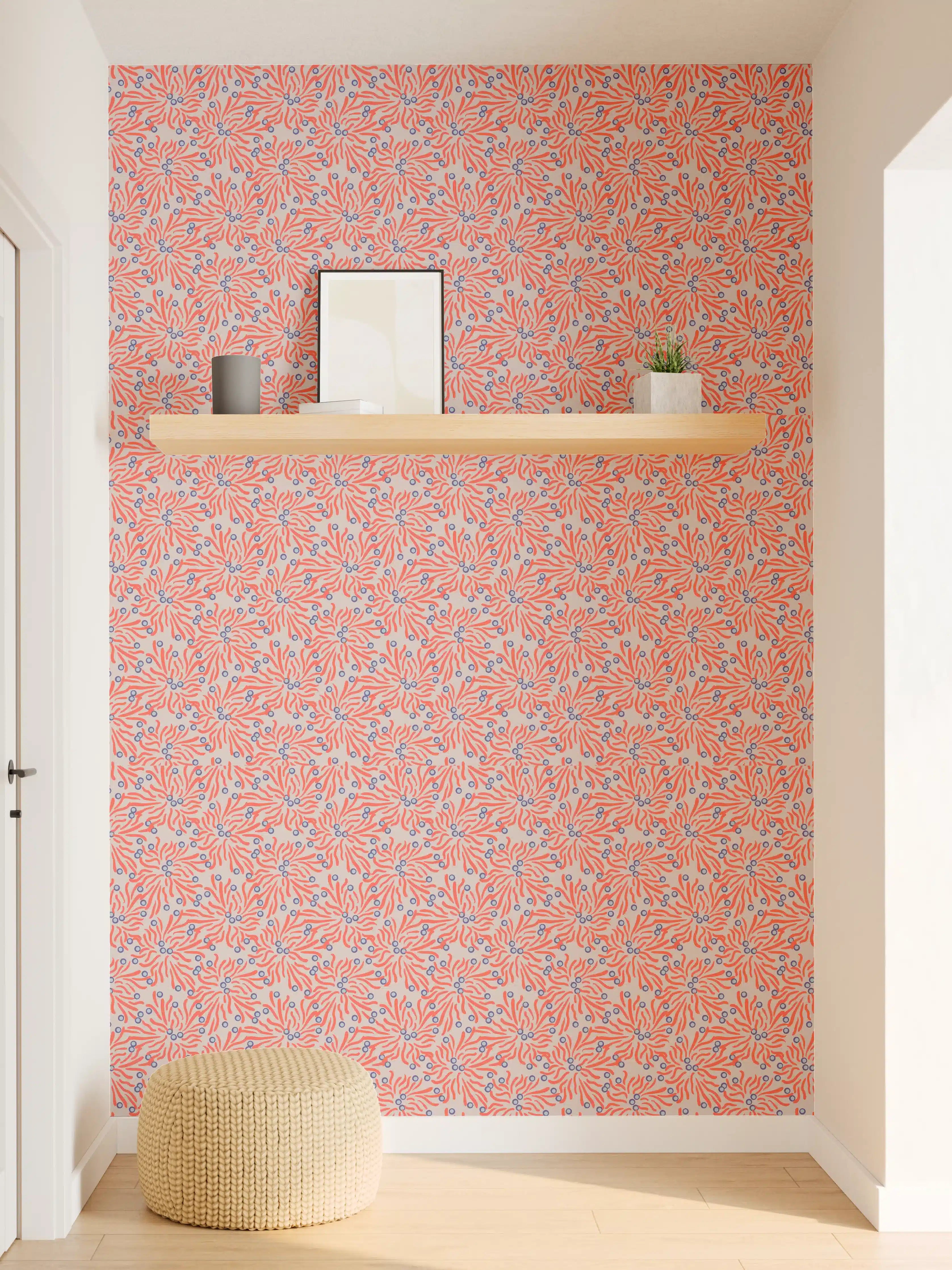 Wandverkleidung Flur - Korallen-Abstrakt Korallenrosa