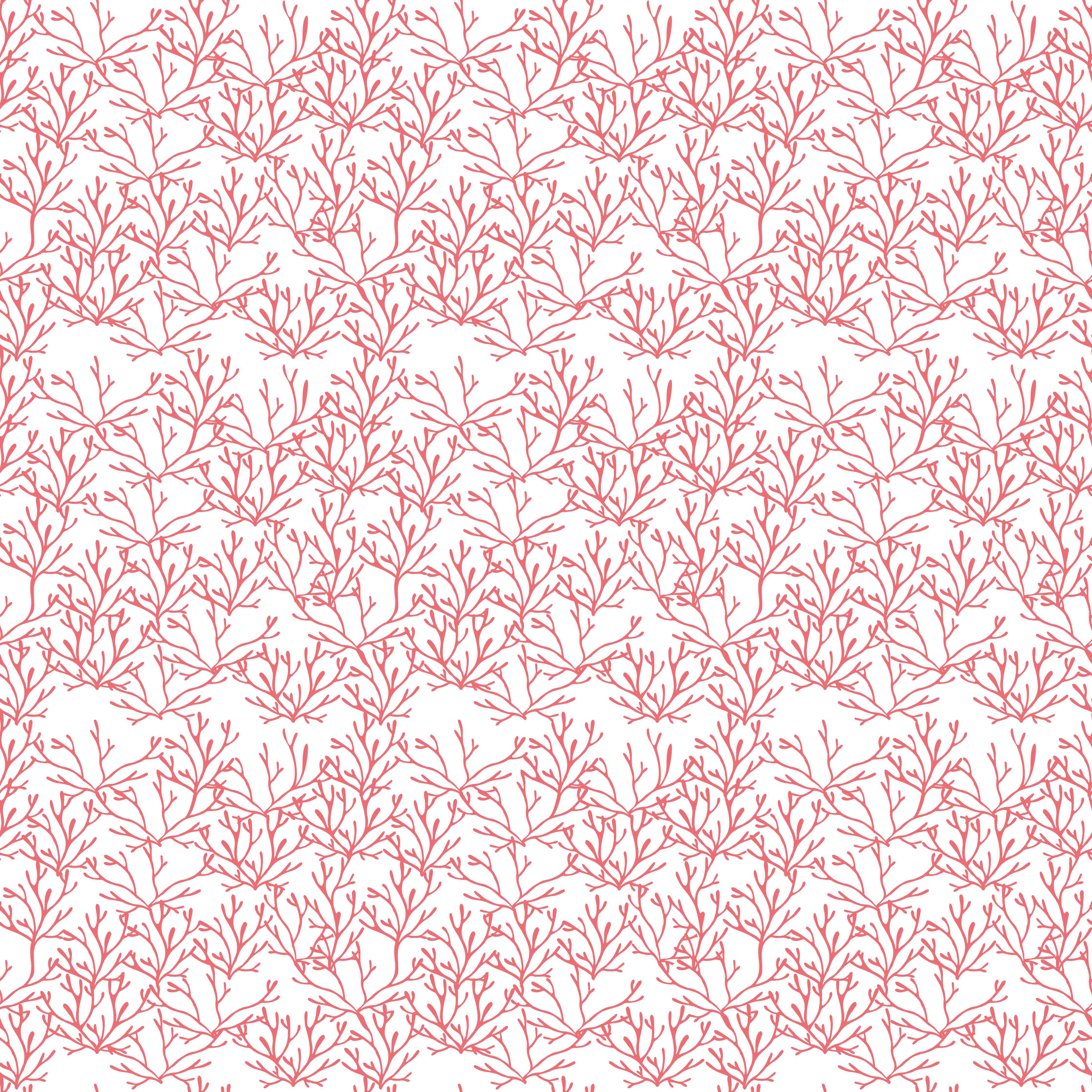 Wandverkleidung Flur-Korallenmuster Rosa auf Weiß