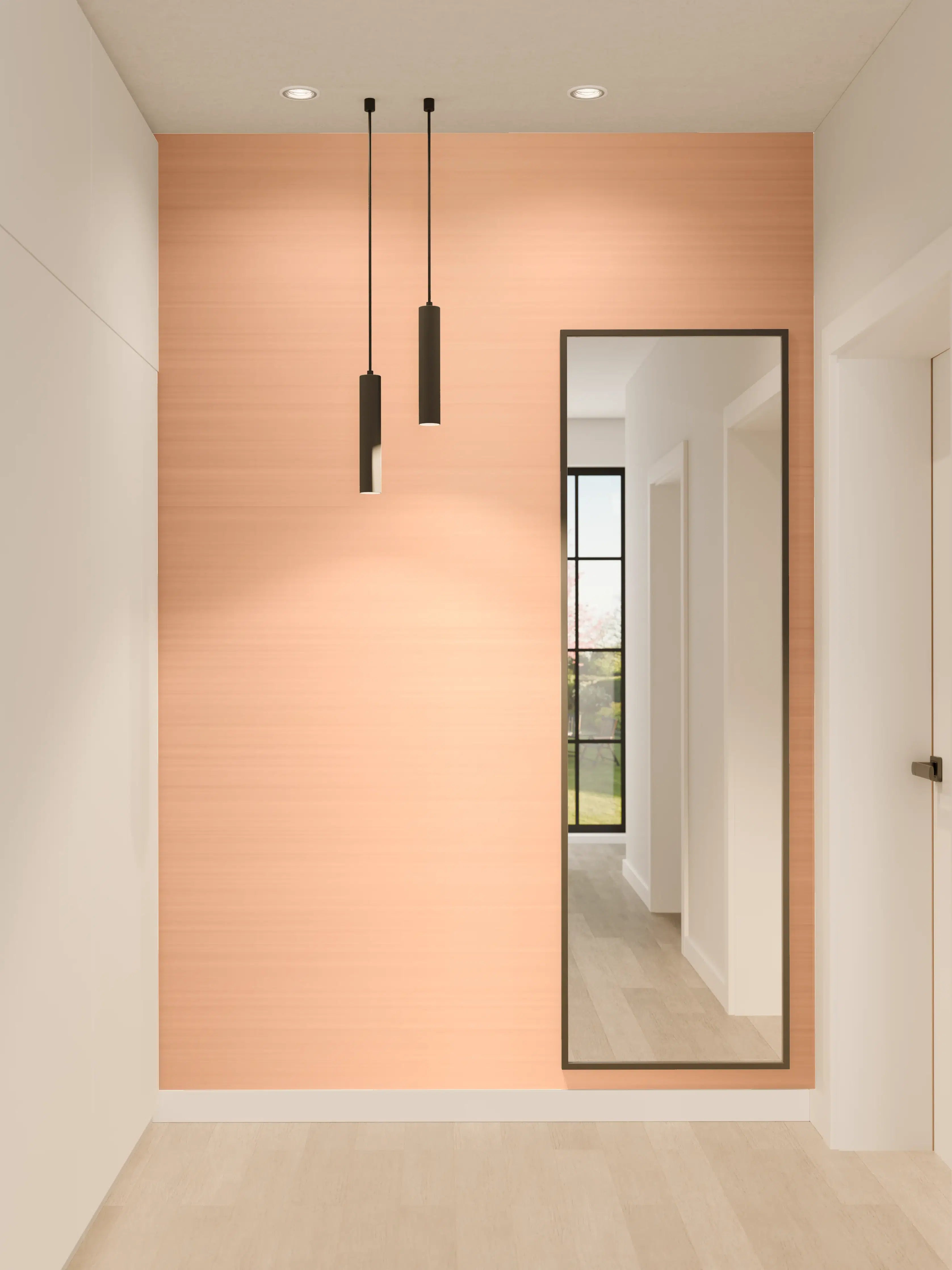 Wandverkleidung Flur - Kupferoptik: Eleganter Bronzeton