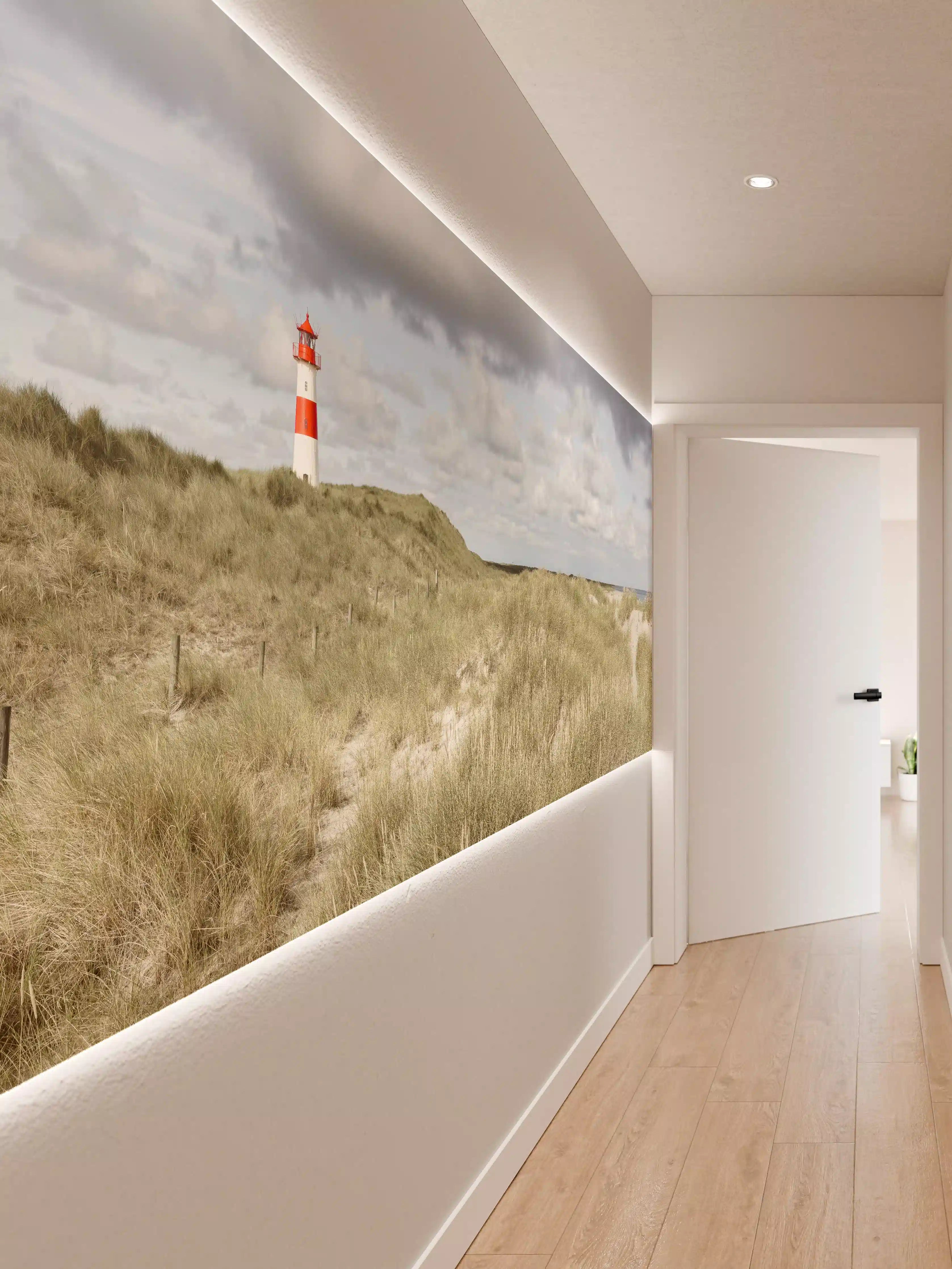 Wandverkleidung Flur - Leuchtturm in der Küstenlandschaft