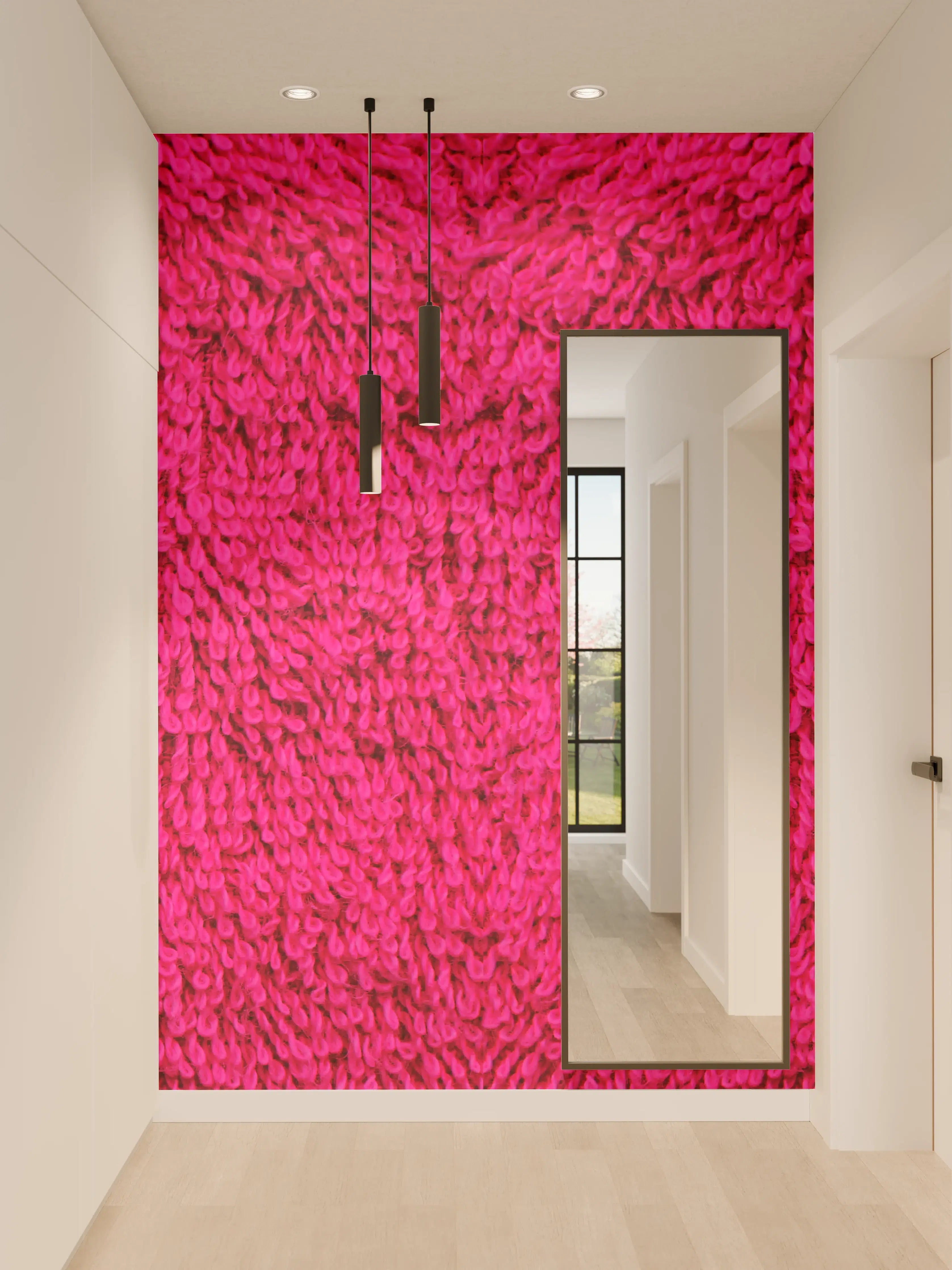 Wandverkleidung Flur - Lila Frottee Handtuch Textur