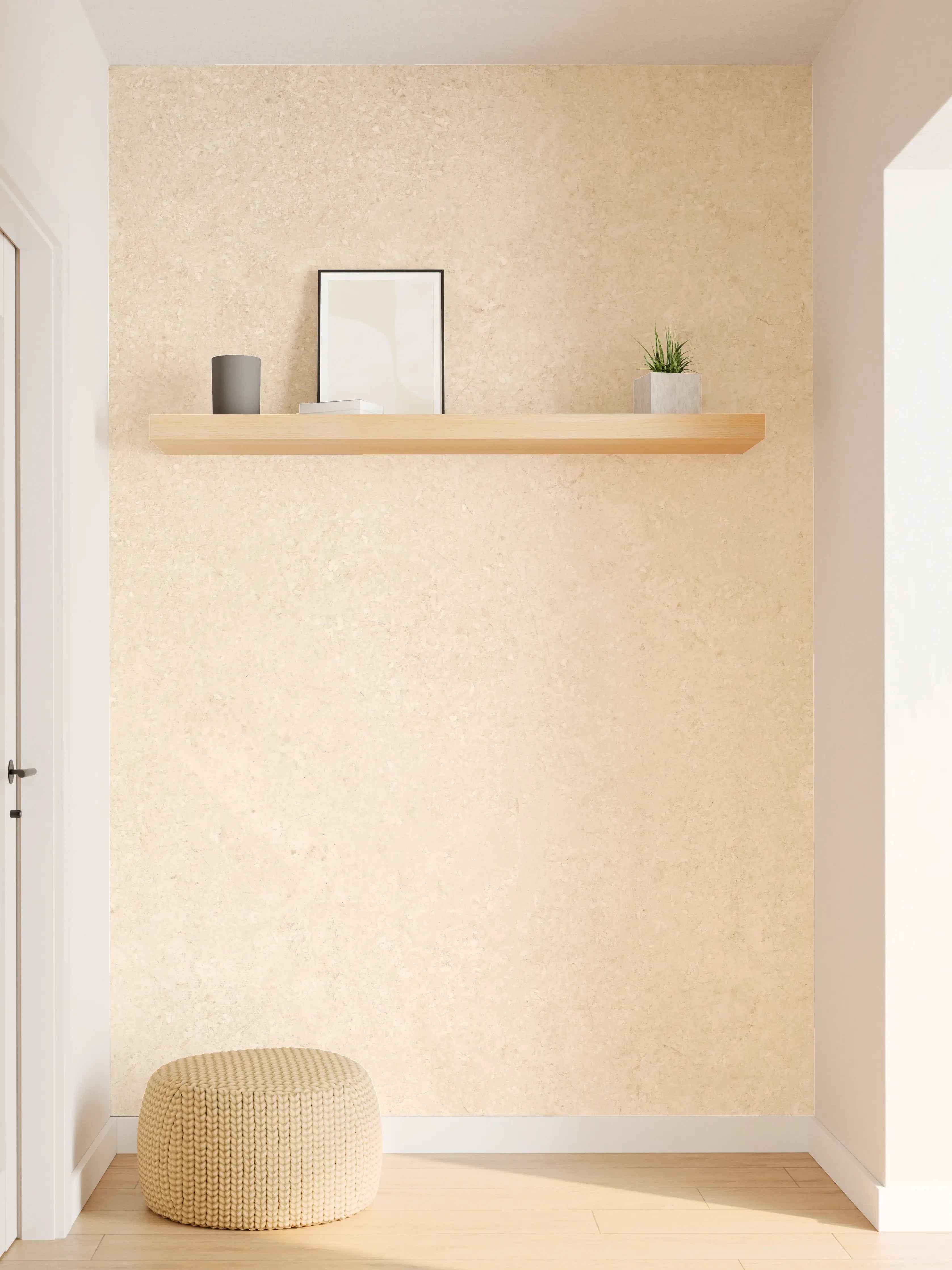 Wandverkleidung Flur - Limestone Marble Cream Texture