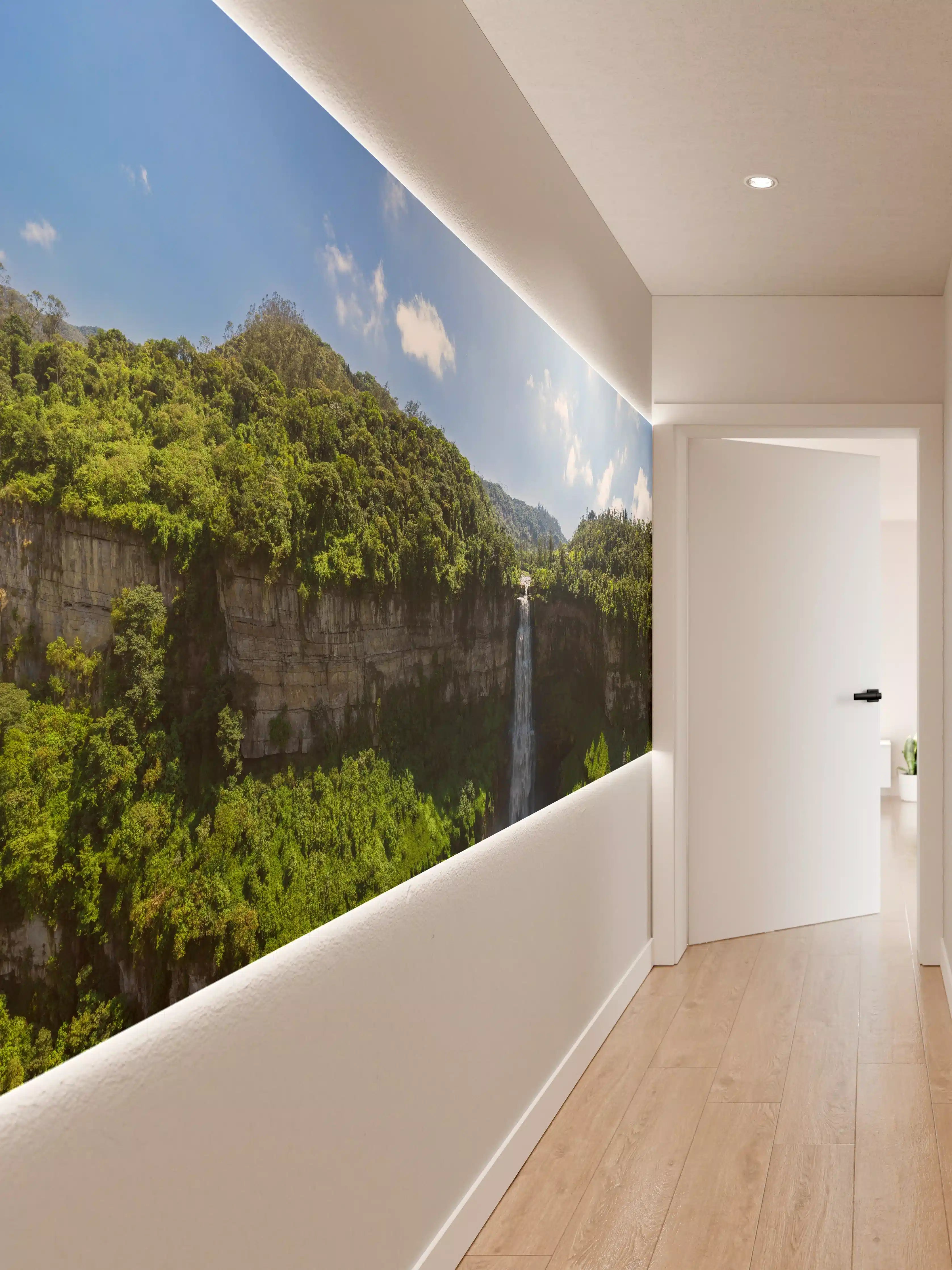 Wandverkleidung Flur - Luftaufnahme von El Salto de Tequendama