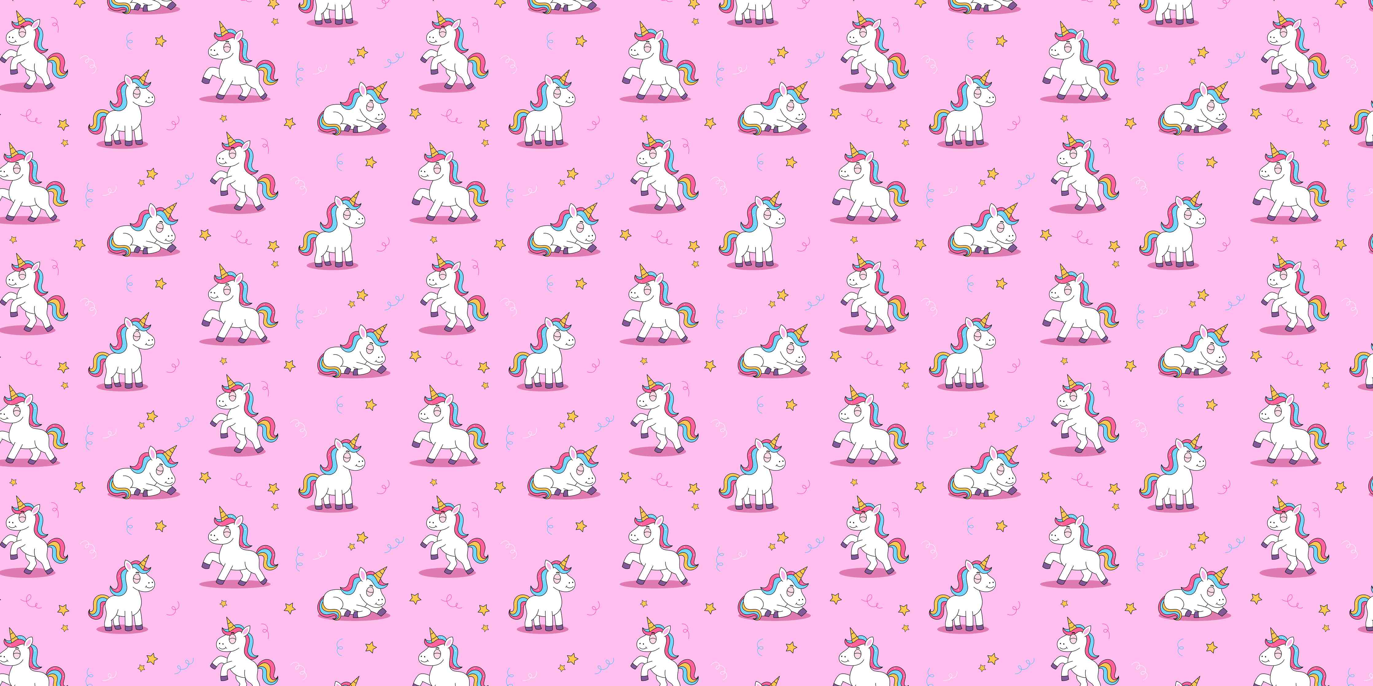 Wandverkleidung Flur-Magisches Einhorn-Muster in Pastellrosa