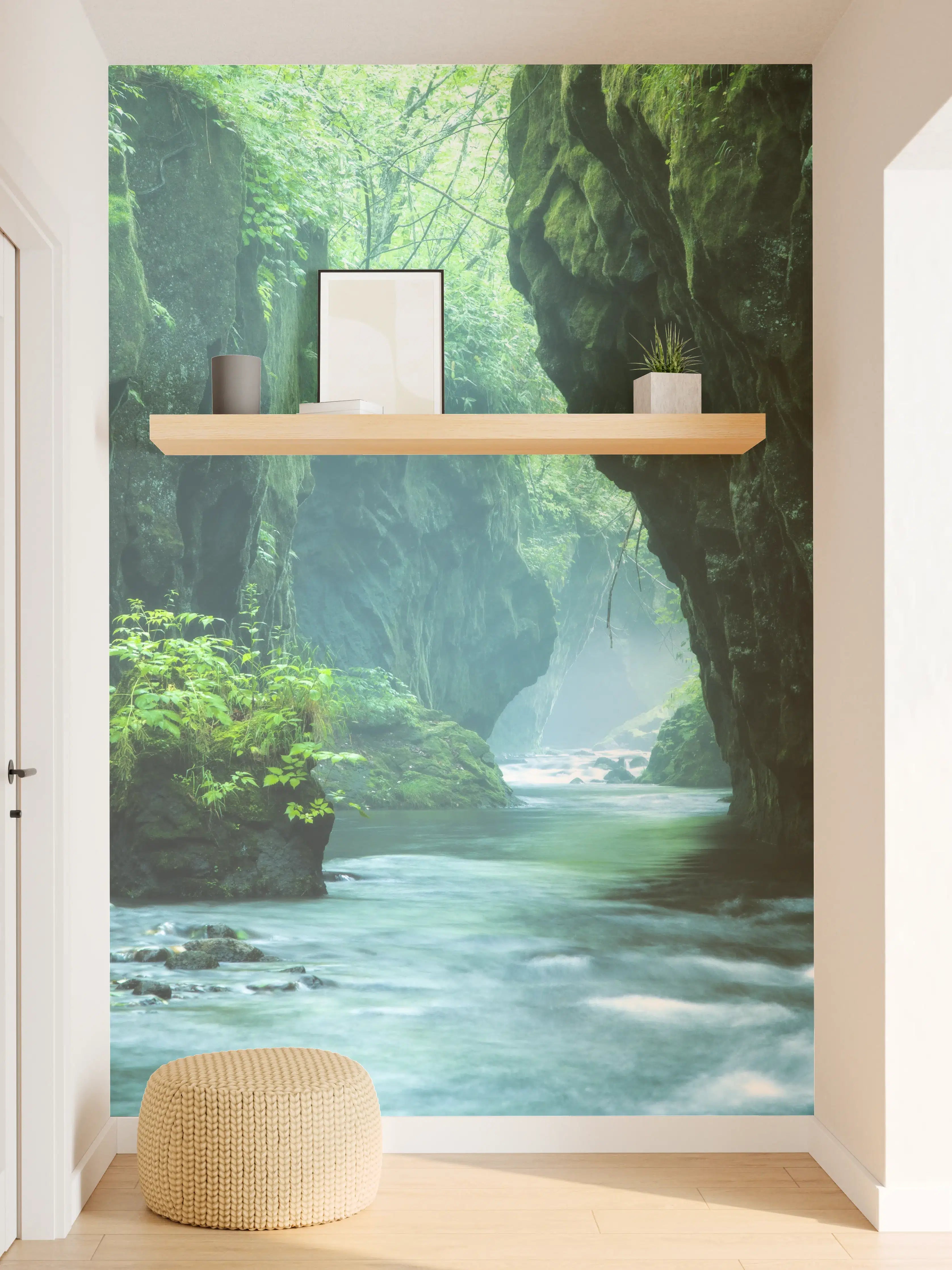 Wandverkleidung Flur - Majestätische Naturkulisse im Grünen