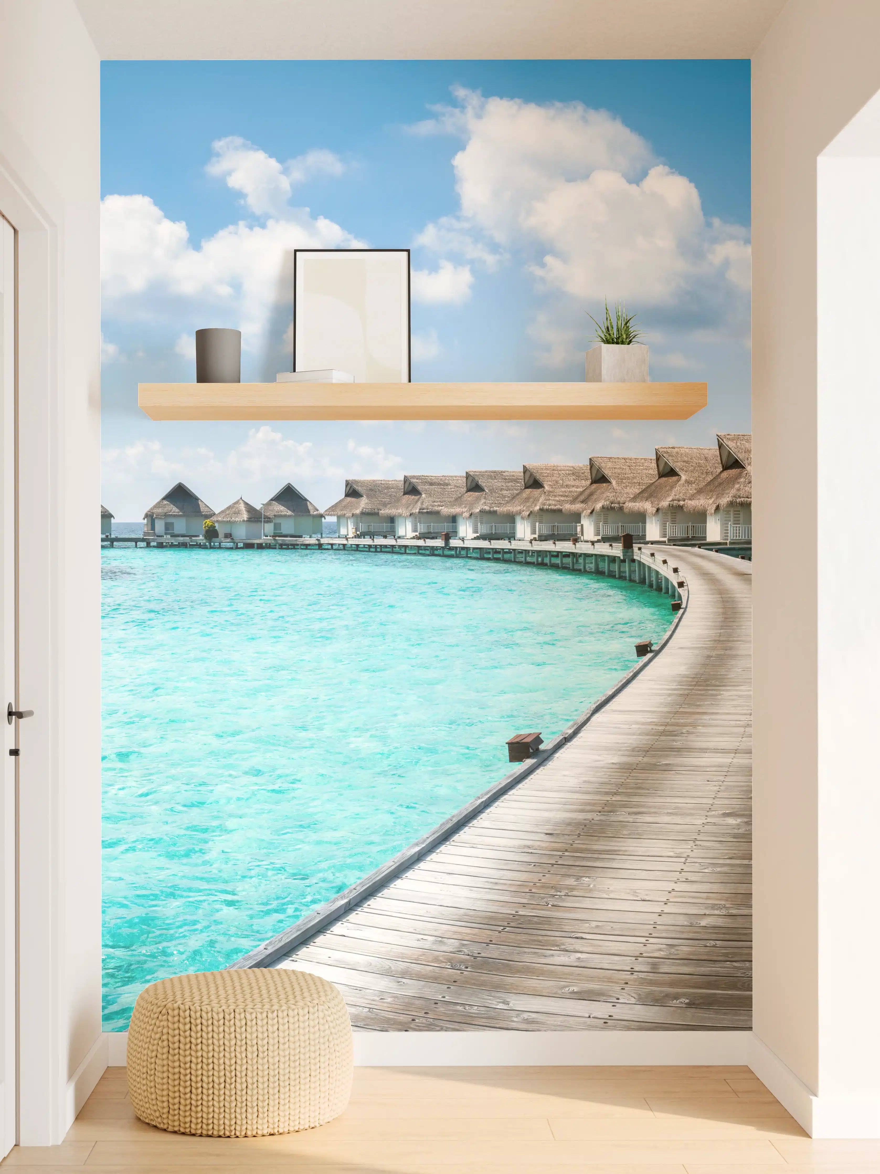 Wandverkleidung Flur - Malediven Wasser-Hotel