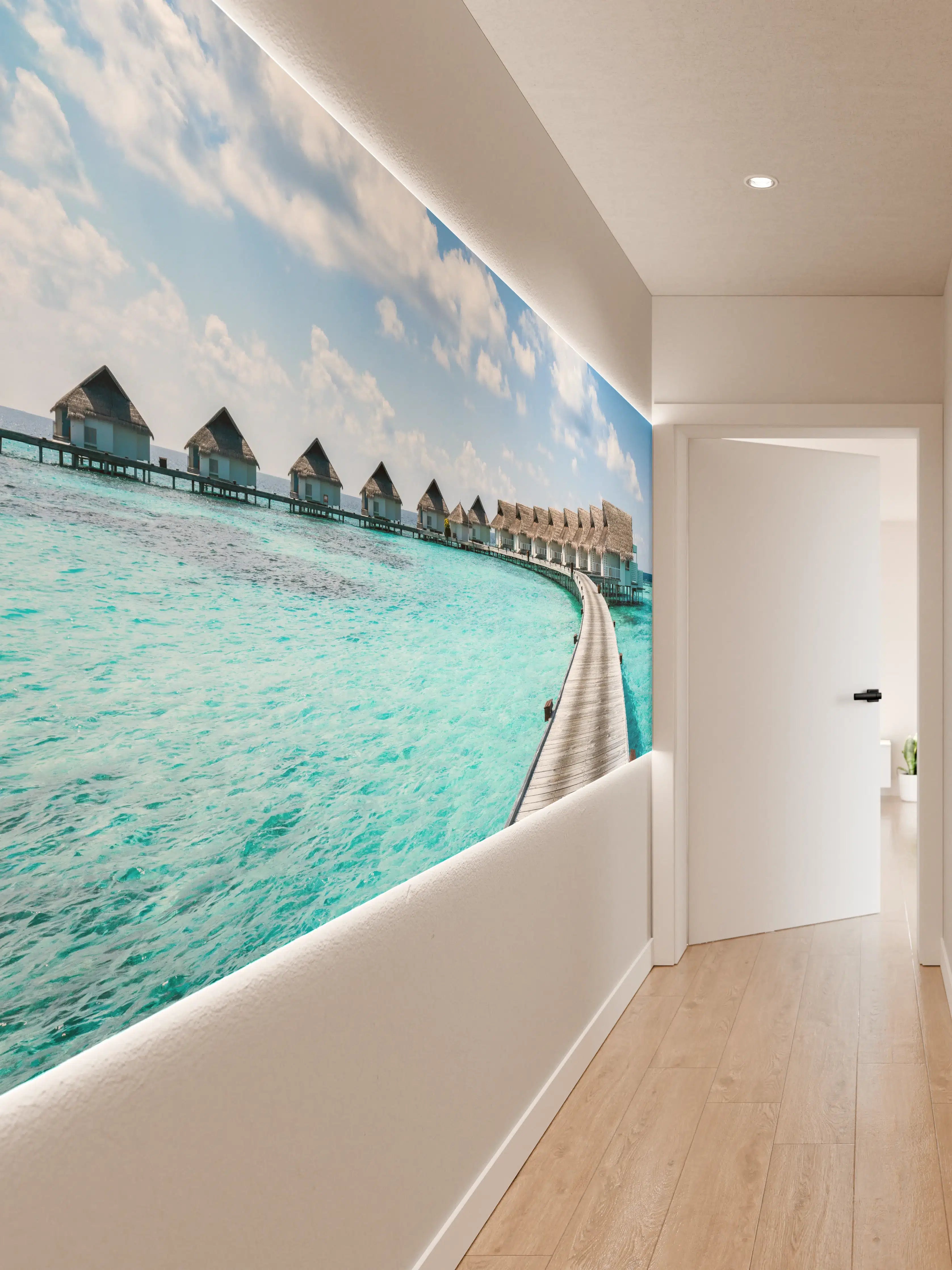 Wandverkleidung Flur - Malediven Wasser-Hotel