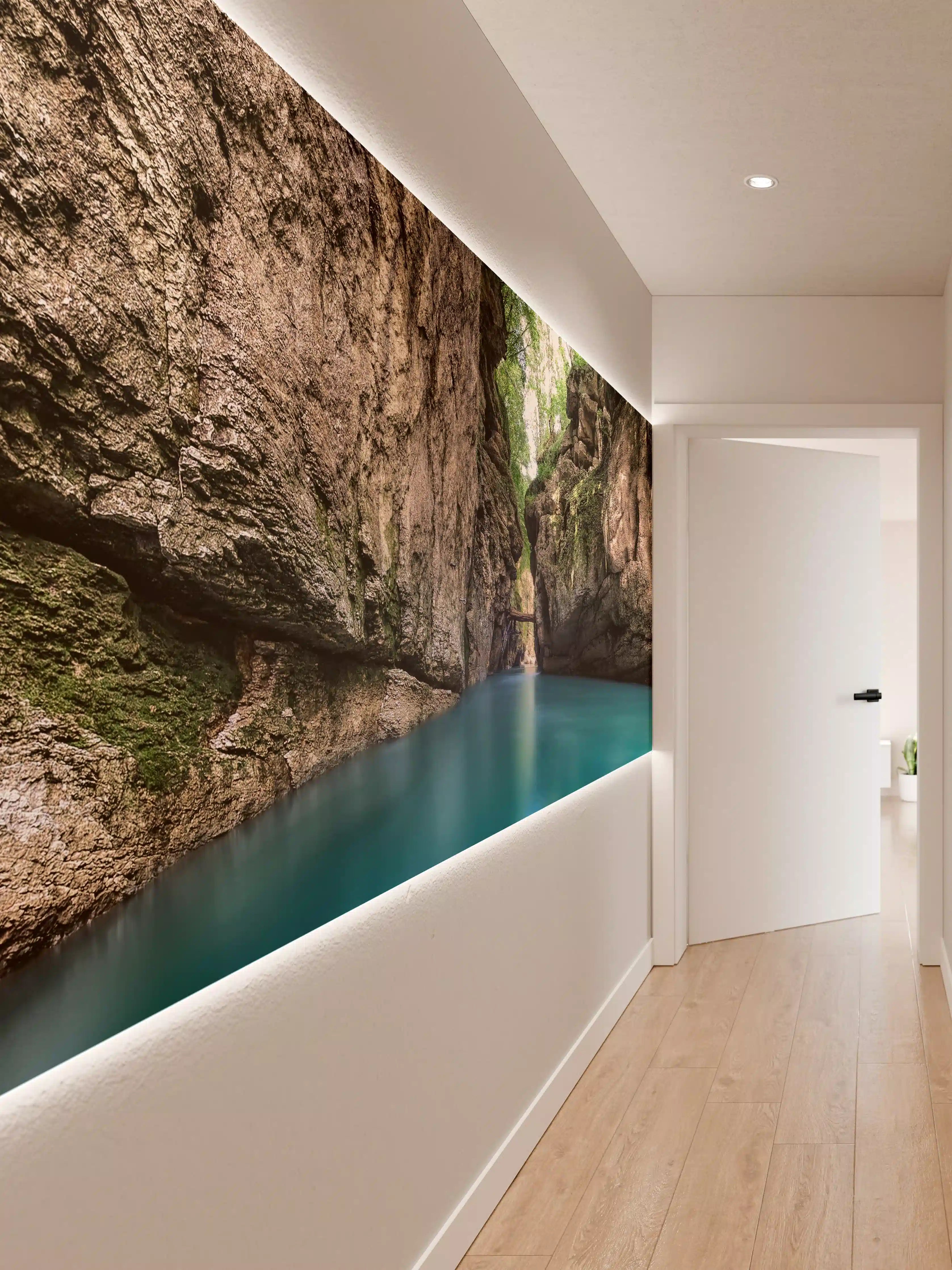 Wandverkleidung Flur - Malerei des beeindruckenden Canyons