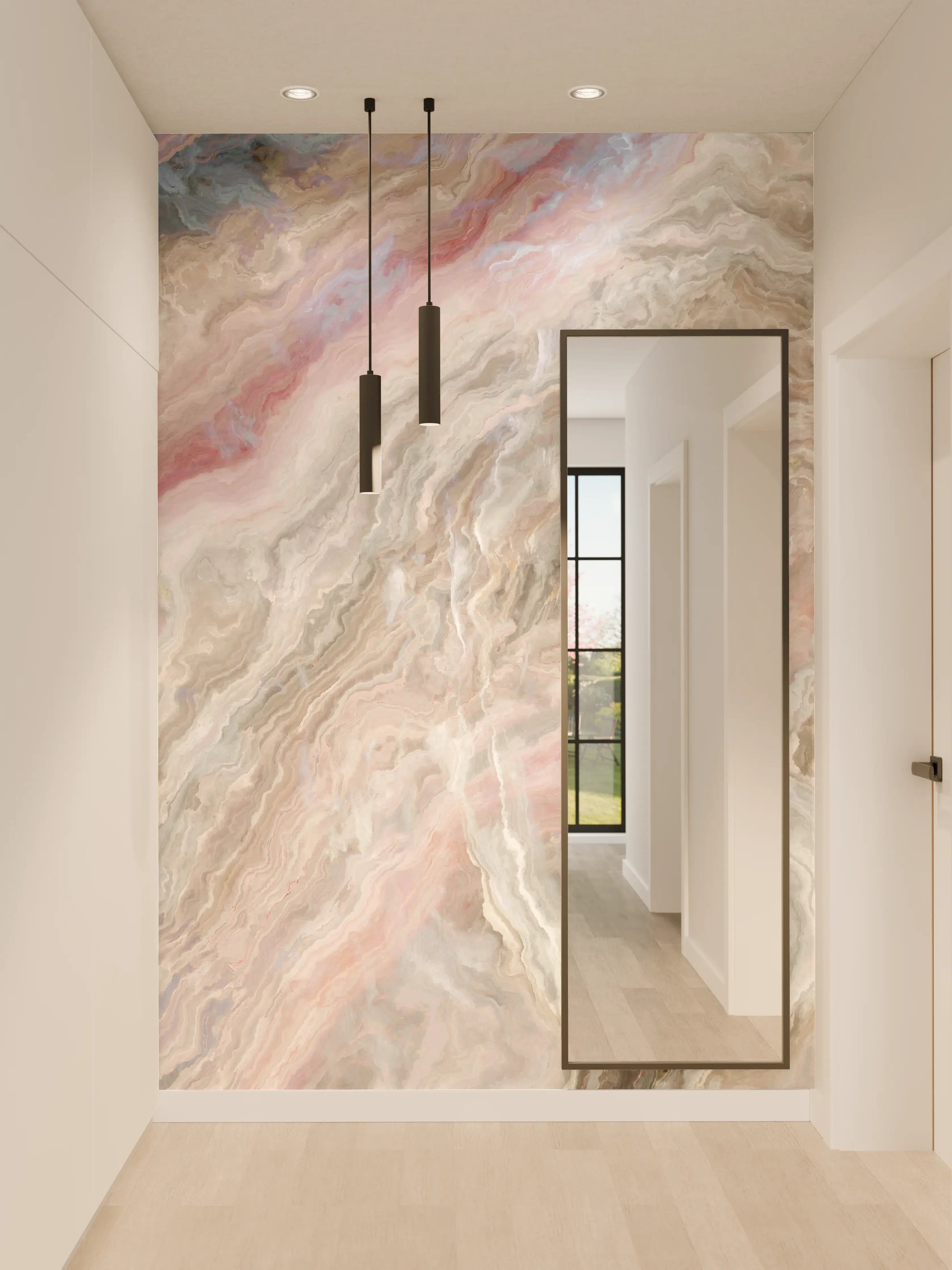 Wandverkleidung Flur - Marble Abstract Wall Art
