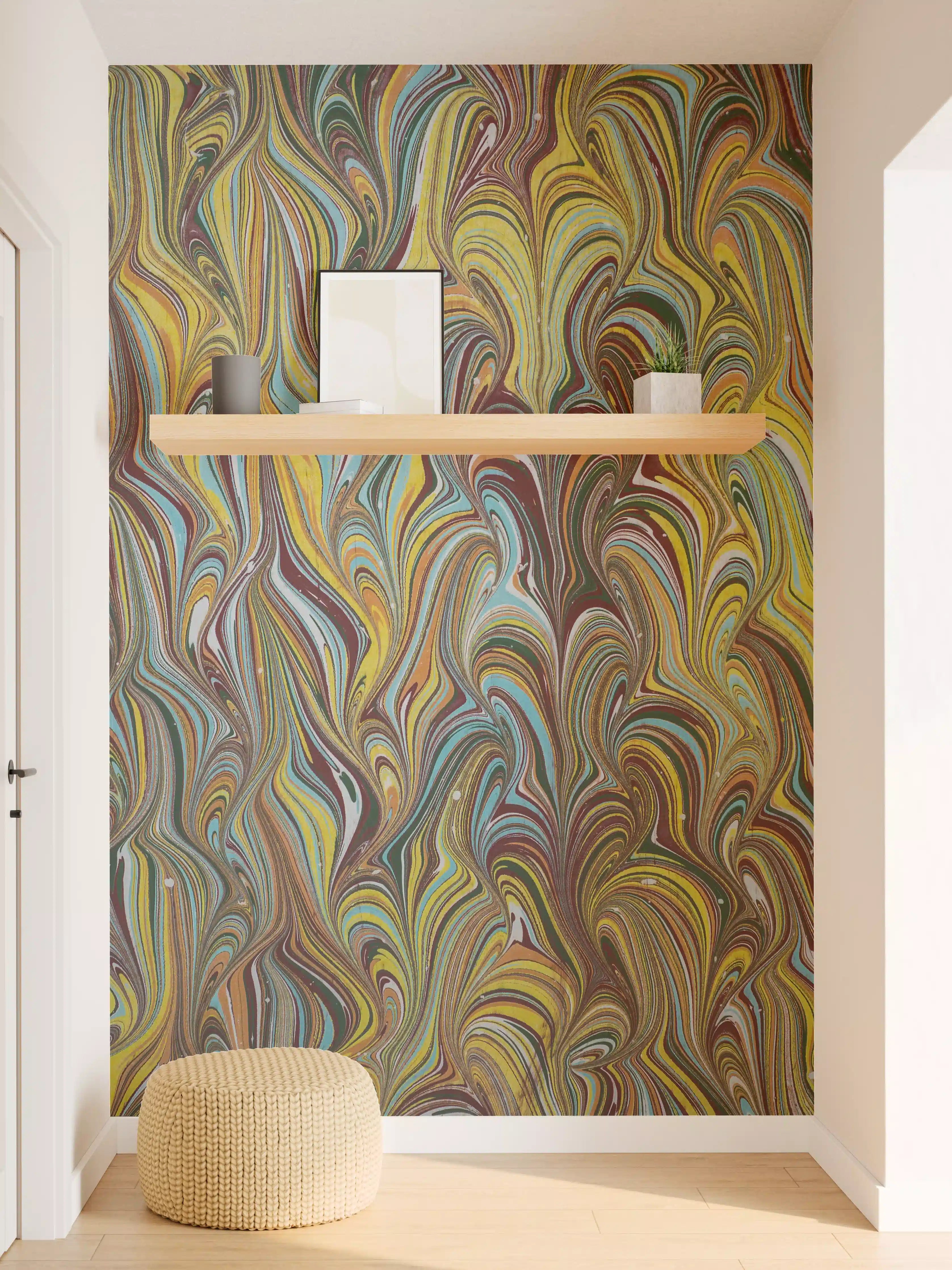Wandverkleidung Flur - Marbled Abstract Art