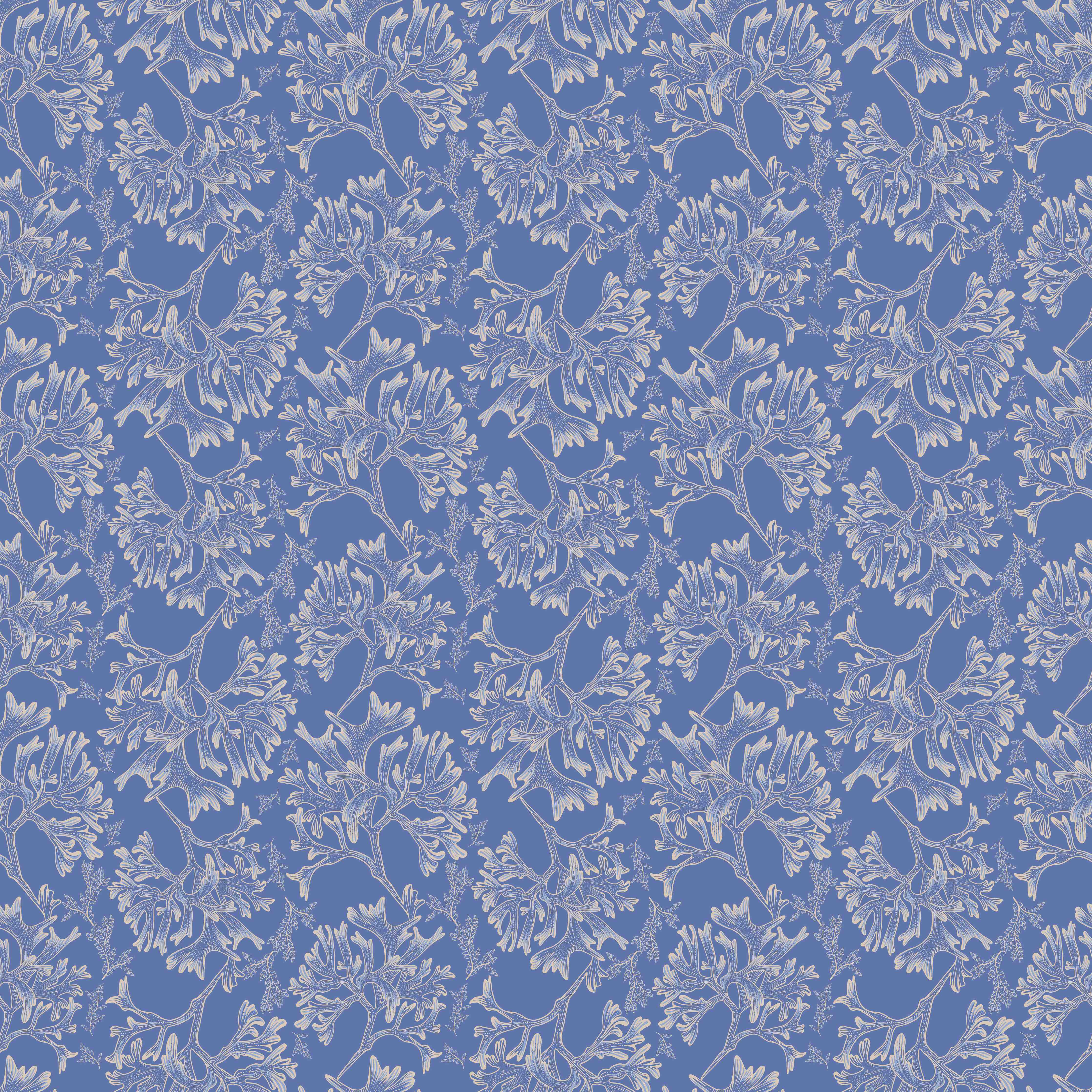 Wandverkleidung Flur-Marineblaues Korallenmuster