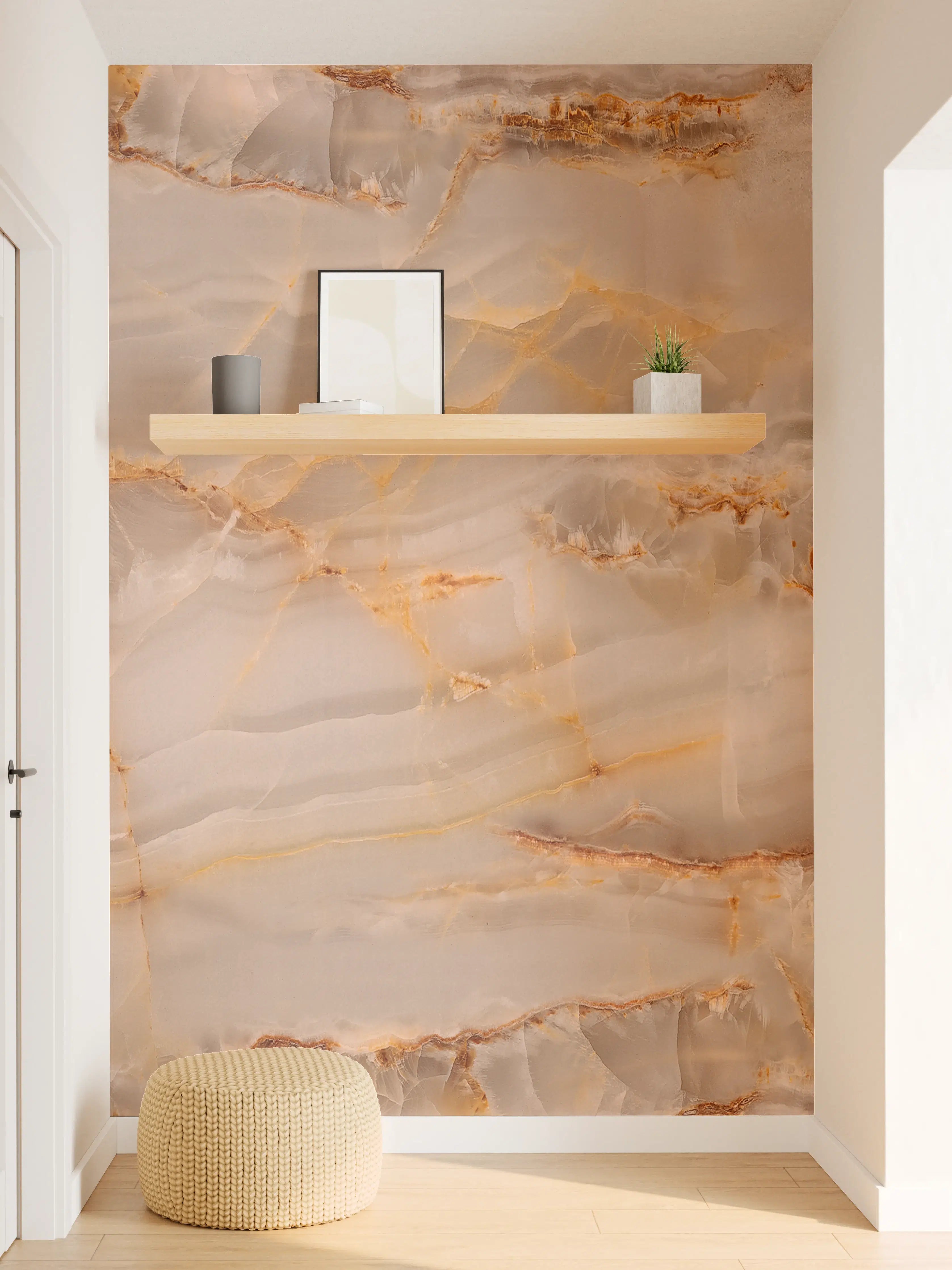 Wandverkleidung Flur - Marmor Onyx Struktur