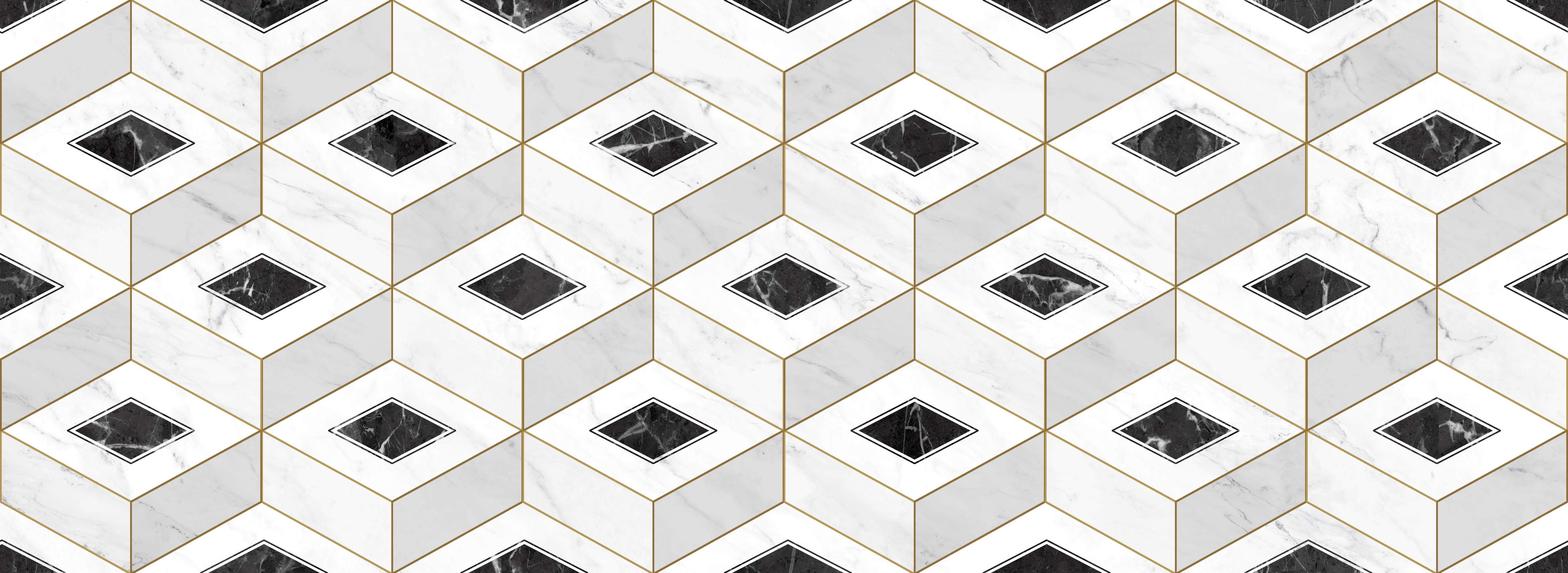 Wandverkleidung Flur-Marmor Textur - 3D Design