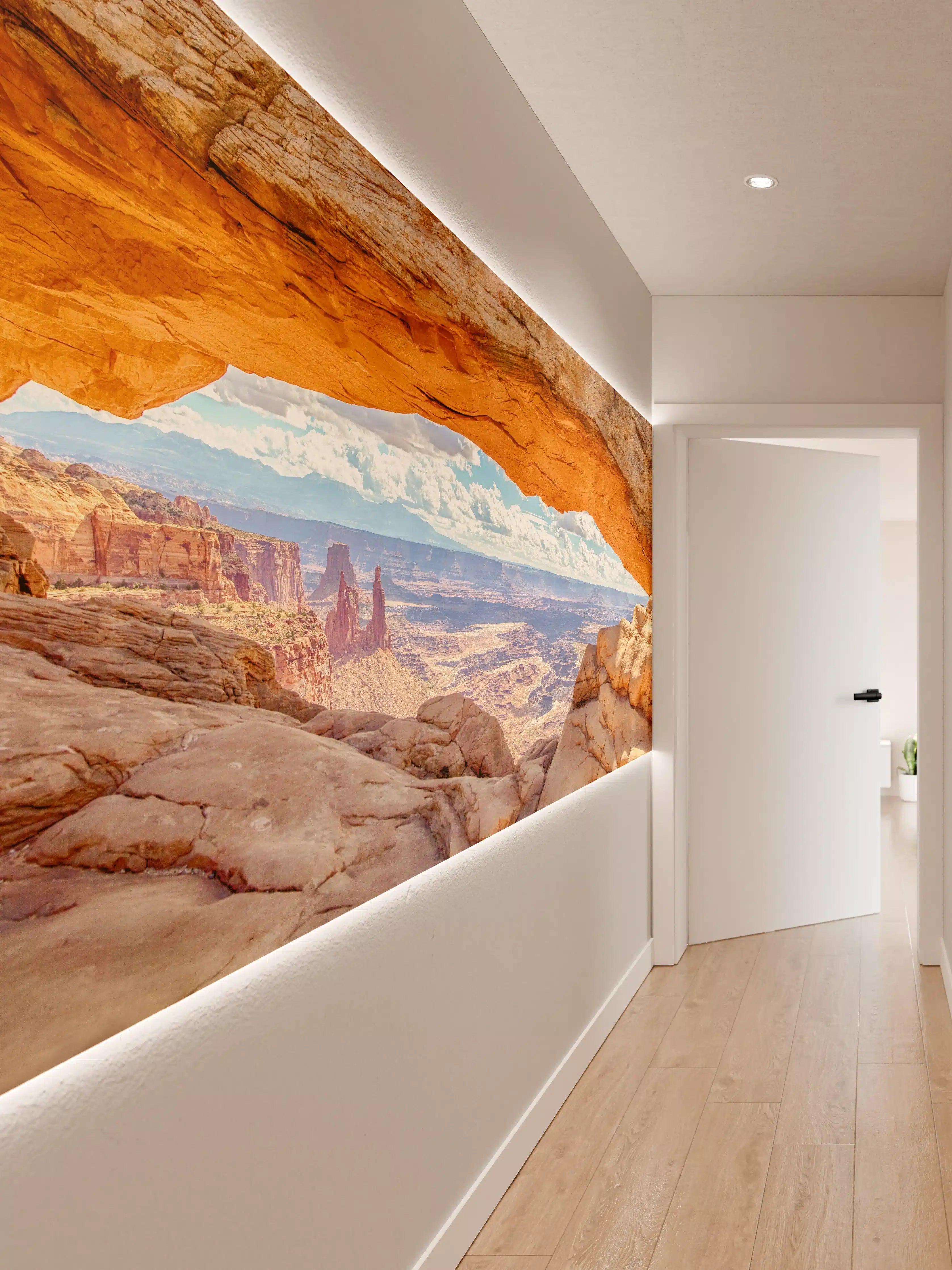 Wandverkleidung Flur - Mesa Arch-Panorama bei Sonnenaufgang