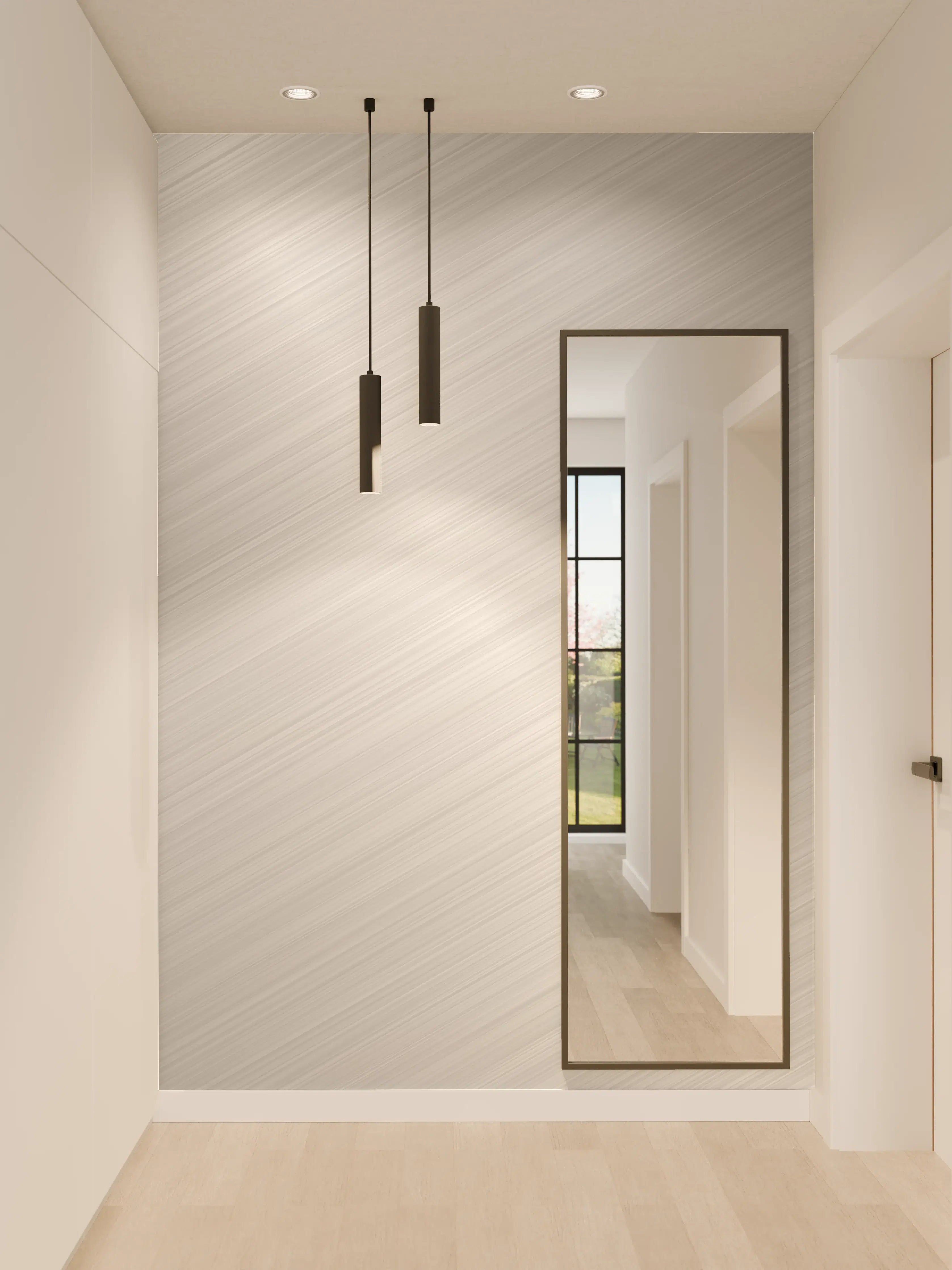 Wandverkleidung Flur - Metallic Oberflächenoptik mit Struktur