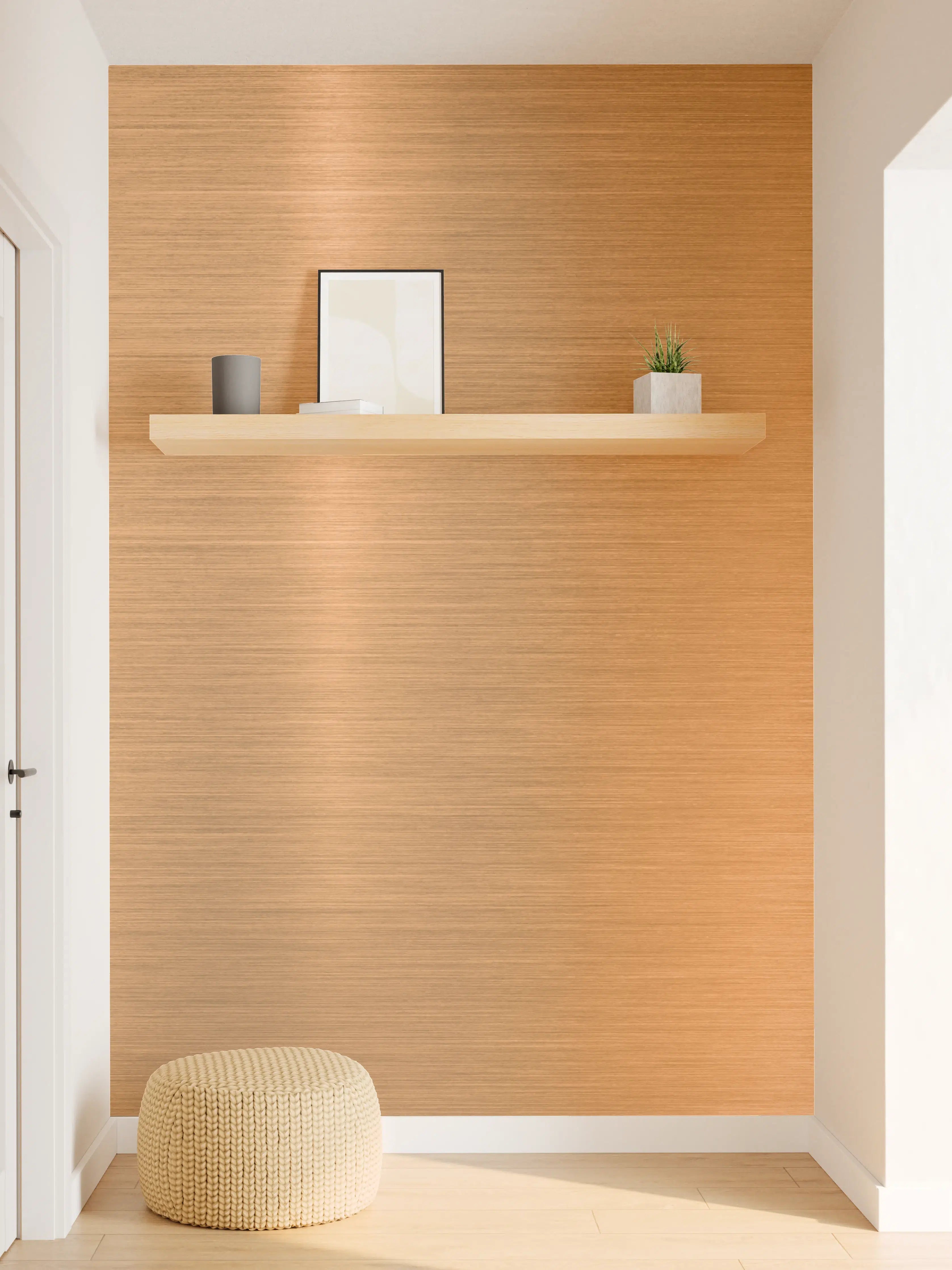 Wandverkleidung Flur - Metallische Kupferplatte